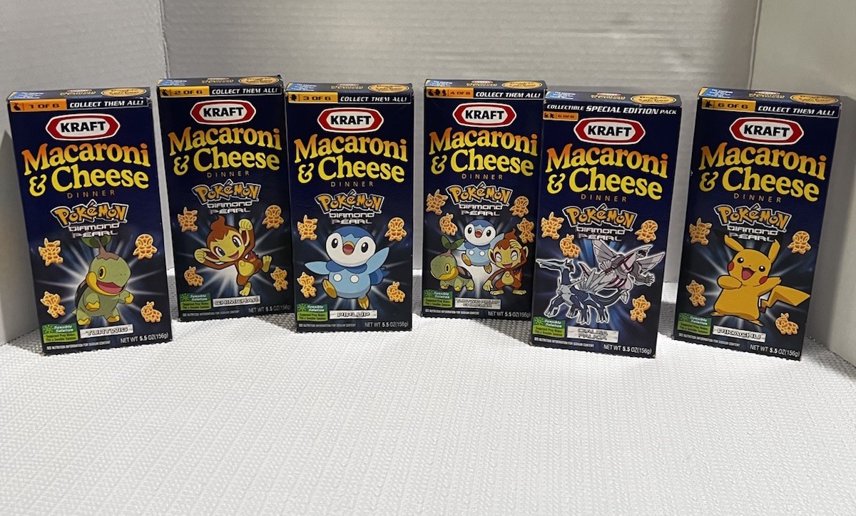 POKEMON VINTAGE 2007 KRAFT MACARONI CHEESE COMPLETE BOX SET 1-6  FACTORY SEALED 