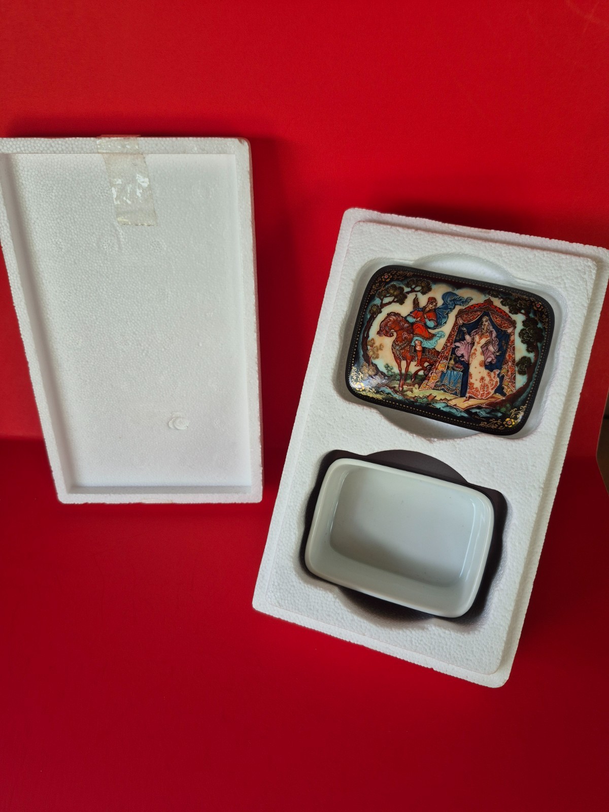 1990 Kholui Russian Lacquer Porcelain Box Maria Morevna Ltd Ed 87 Sergey Devyatk