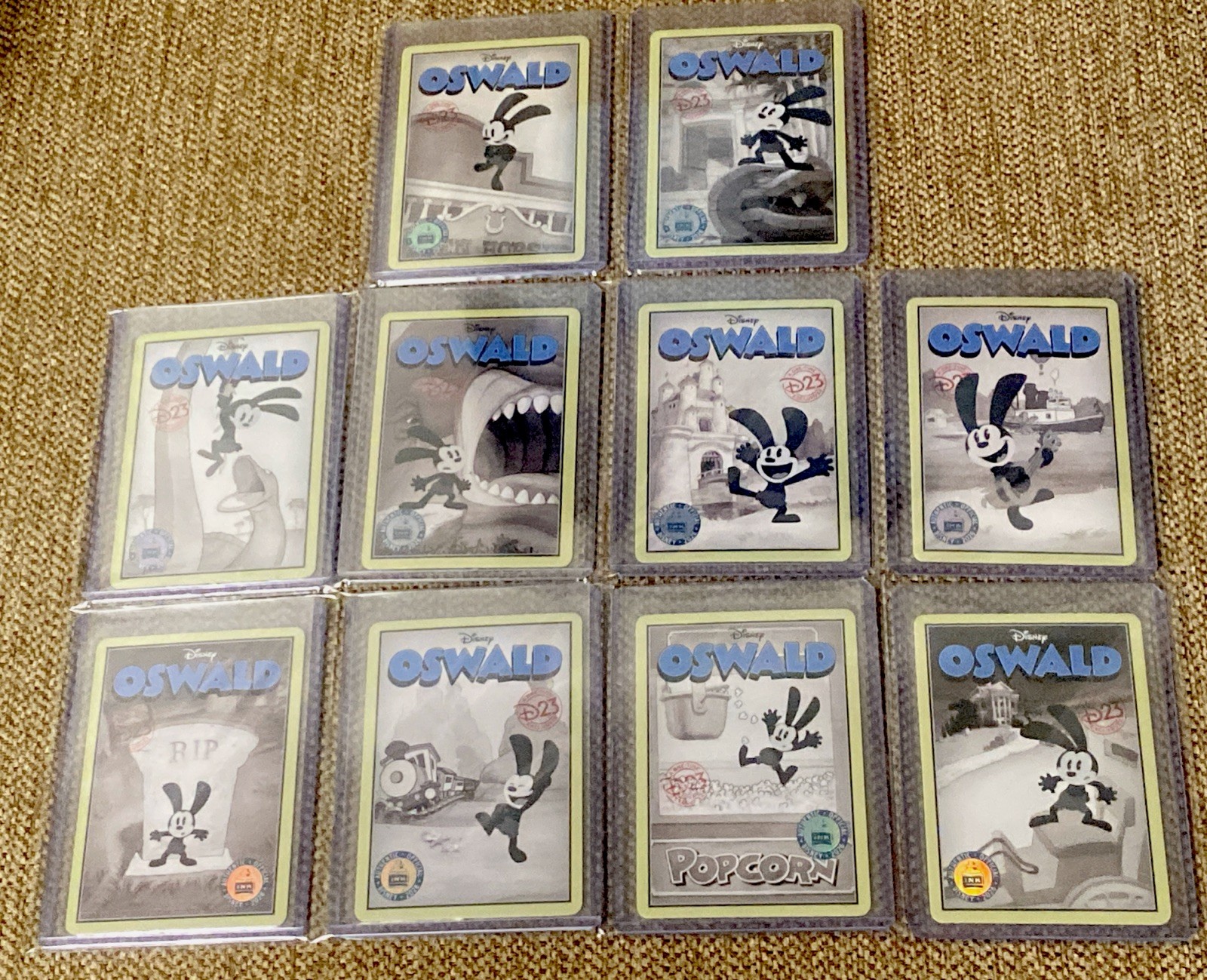 2026 Disney D23 Expo OSWALD Disneyland Complete 10-Card Set SSP Golden Horseshoe
