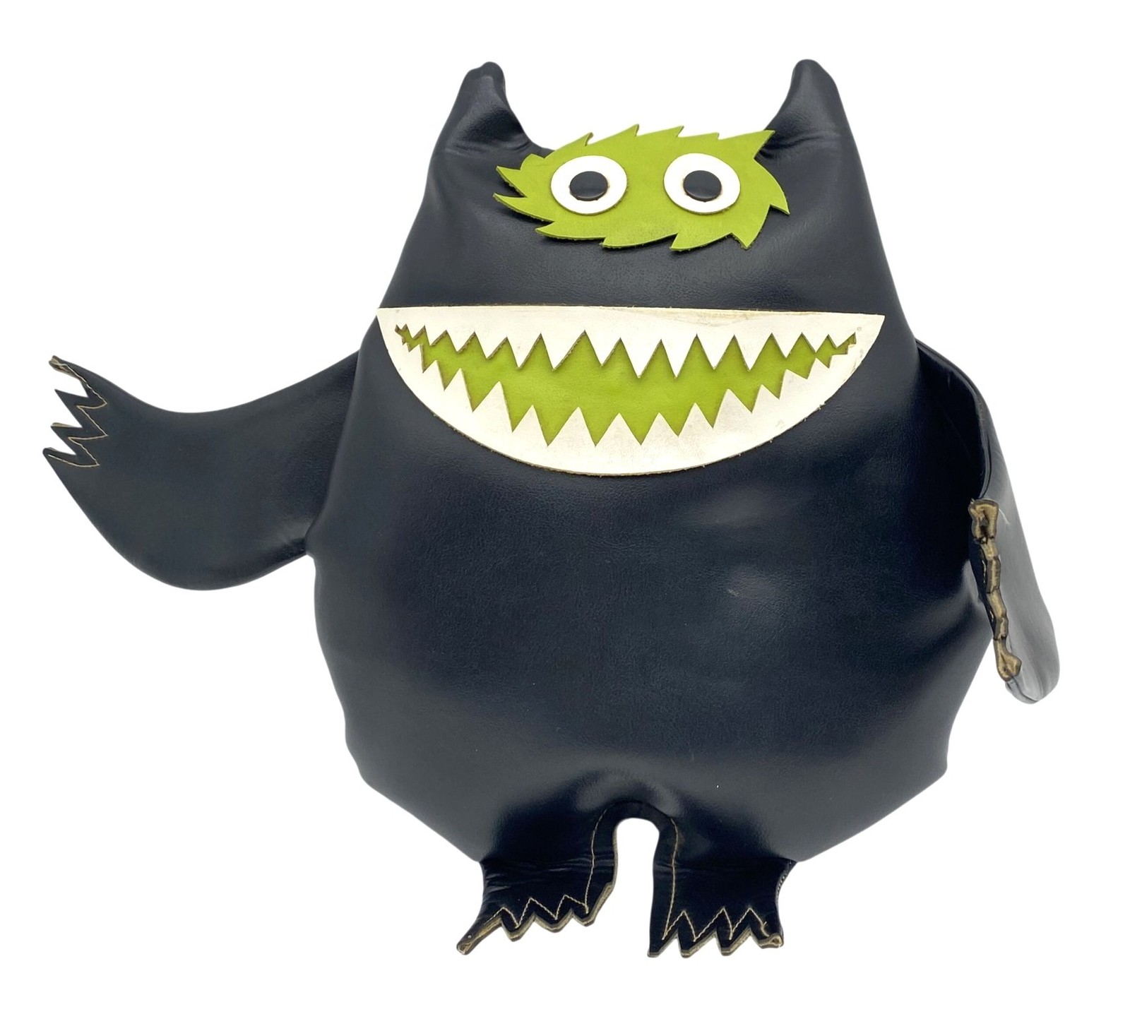 Vintage 1960s 70s Nauga Monster Naugahyde Uniroyal Advertising Doll Black Green