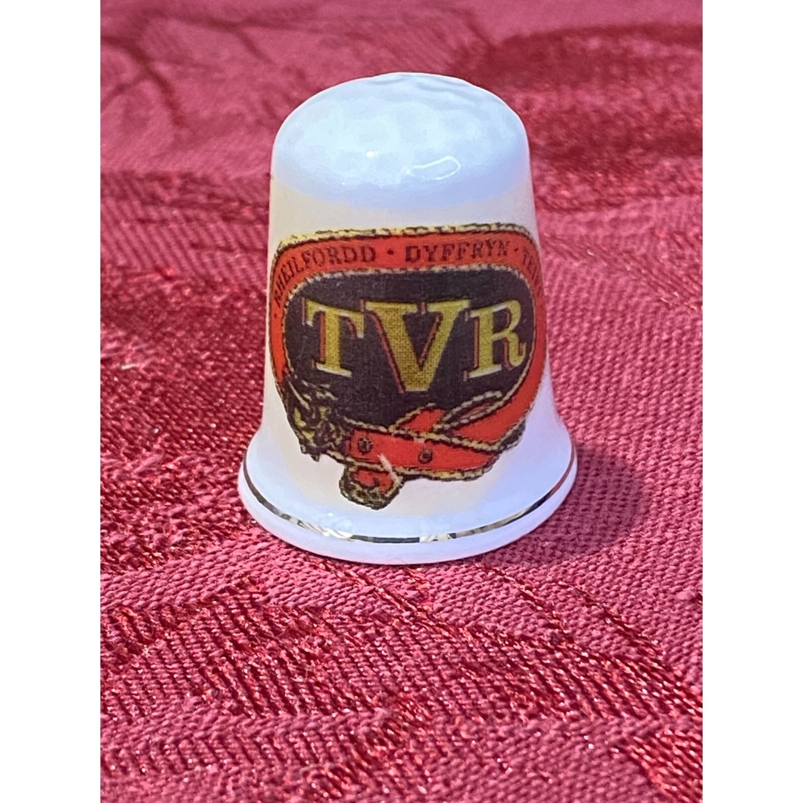 Vtg Reilfordd Dyffryn Teifi TVR Bone China Collectible Thimble England