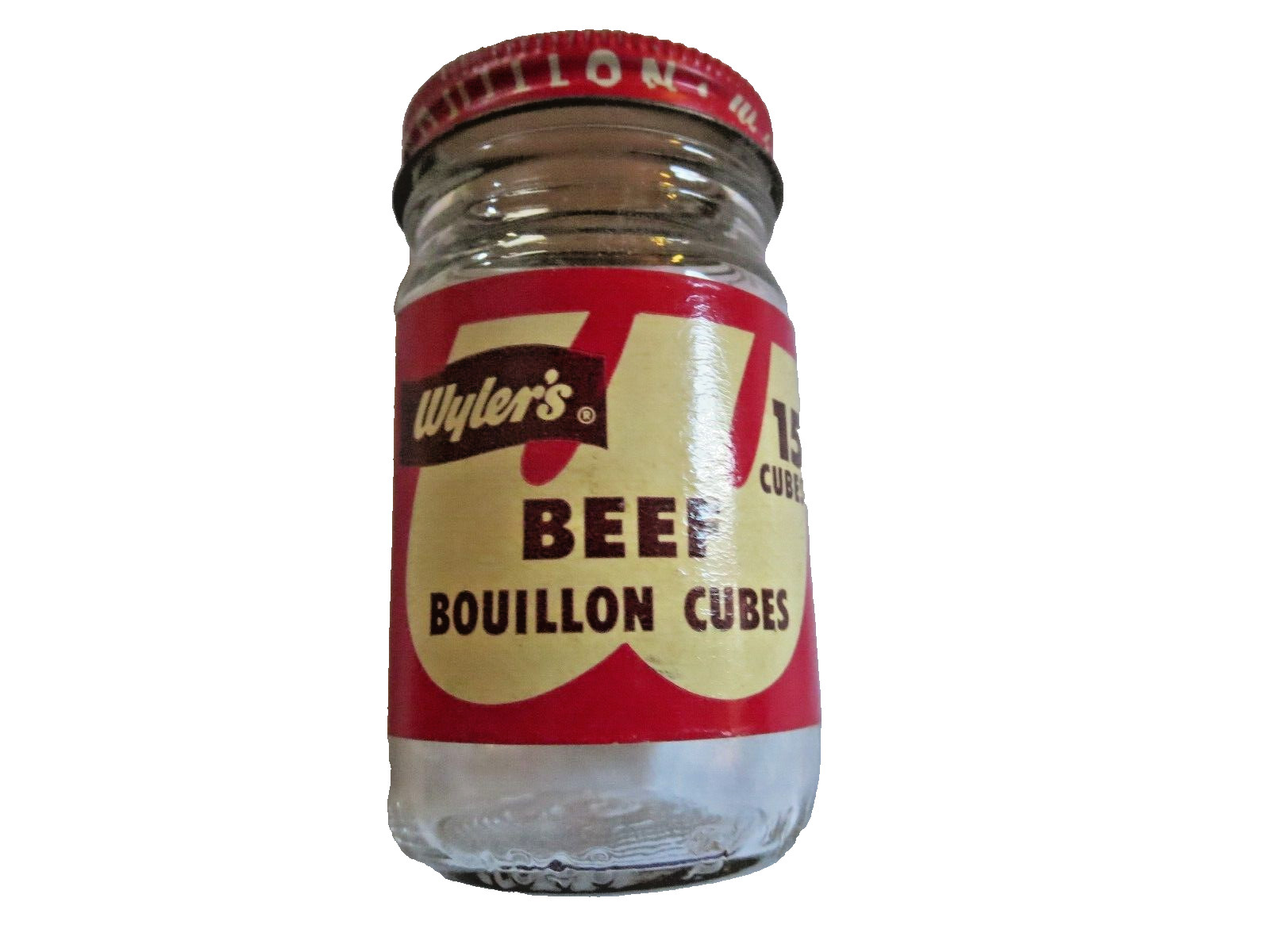Vintage 1951 Wyler's Beef Bouillon Cubes Jar
