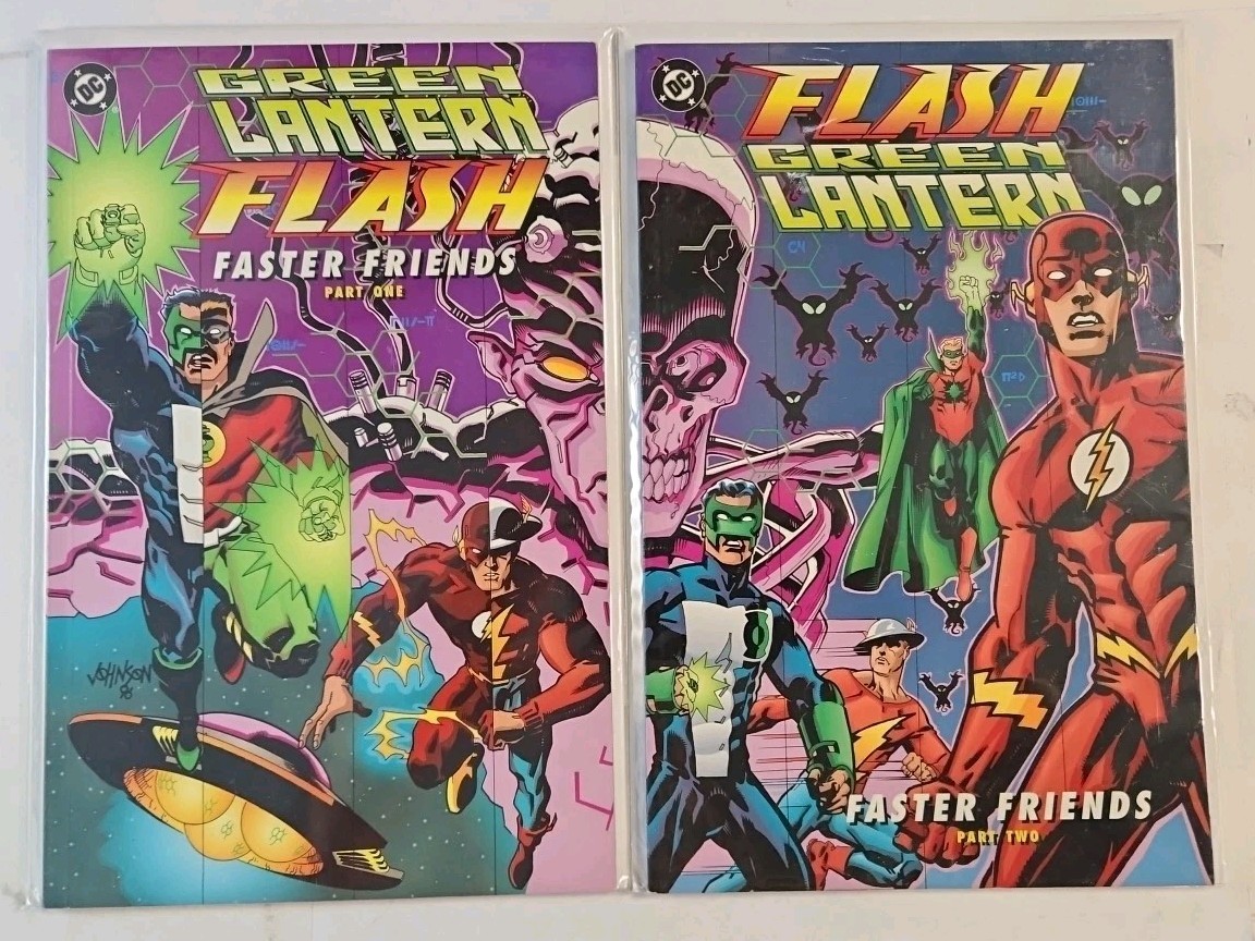 GREEN LANTERN / FLASH : FASTER COMPLETE SET 1-2  DELUXE DC  1997 Nm