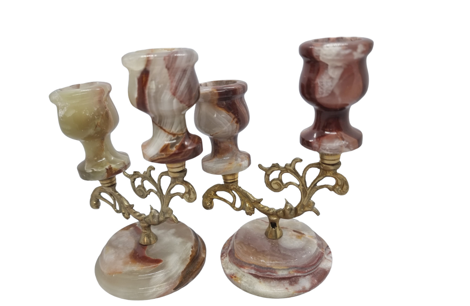 Onyx Vintage Candle Holder Set – Handcrafted Decorative Home Décor & Elegant Gif