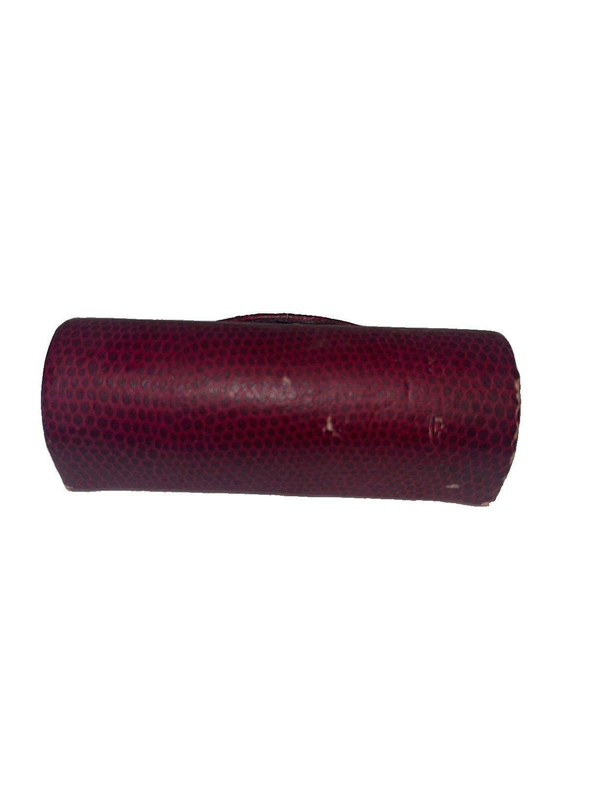 Nice Vintage Lipstick Holder Leather Red Macau 