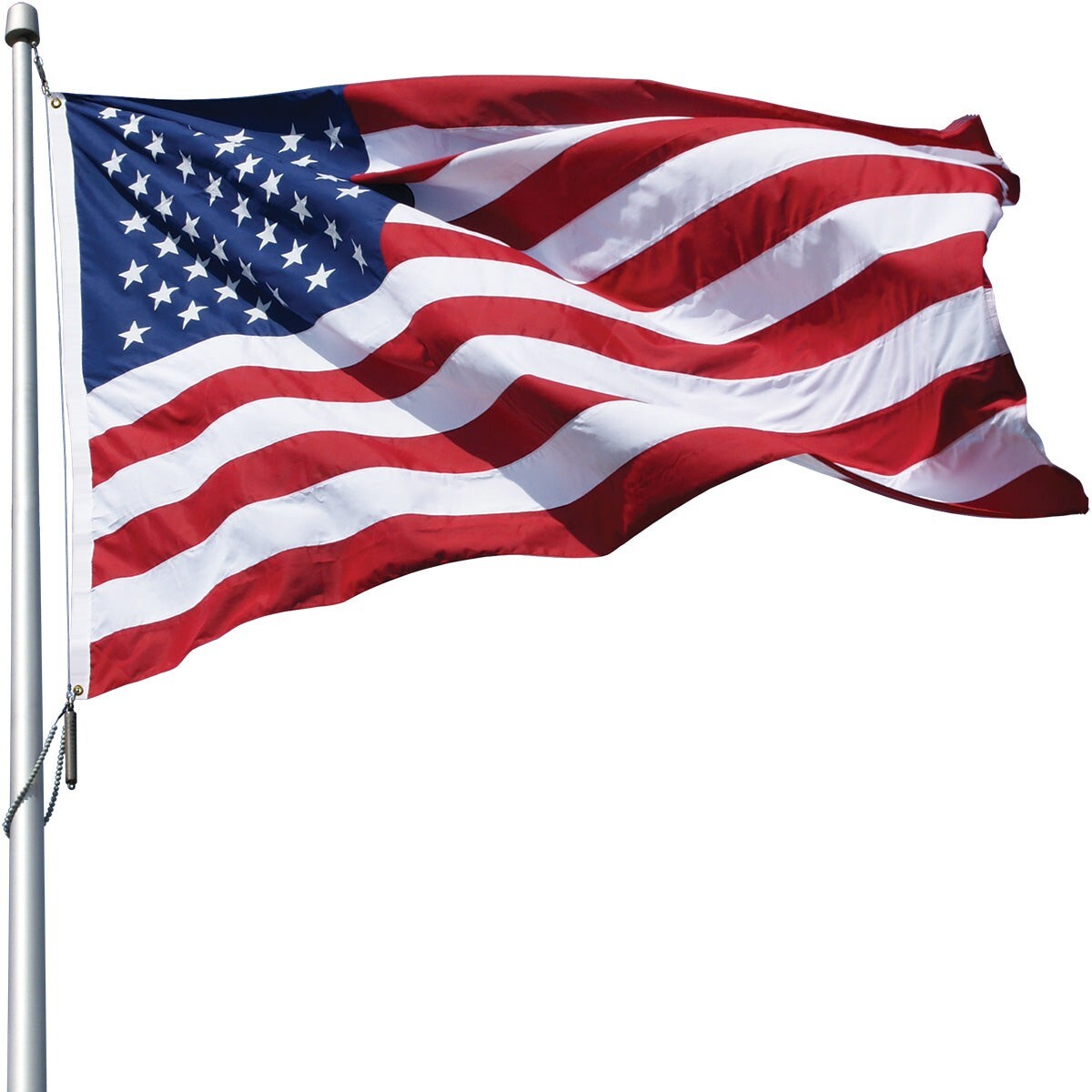 American Flag 4x6' Heavy Duty Polyester - Made in USA - Sewn Stripes Embroidered