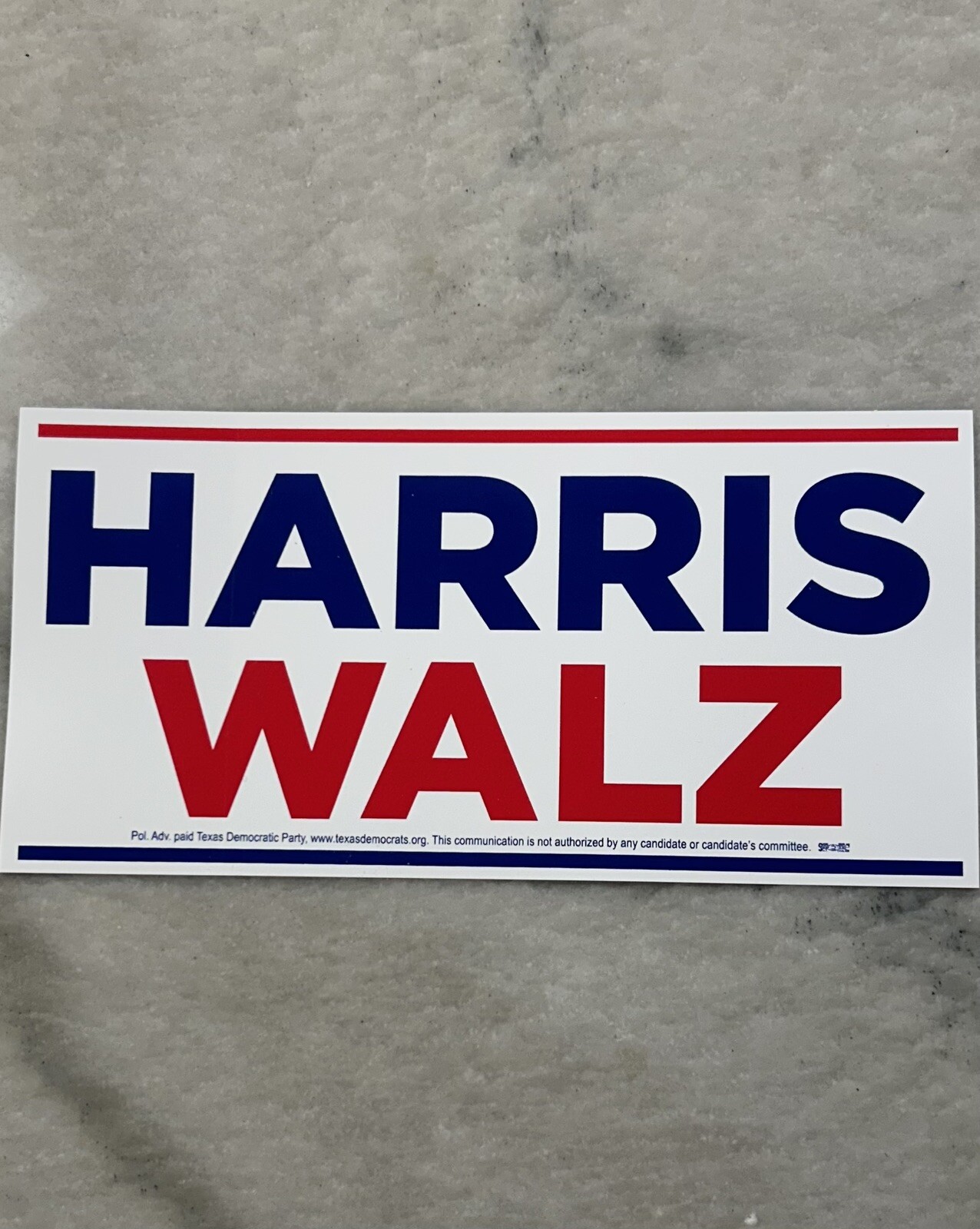 Official Harris Walz Political Bumper Sticker