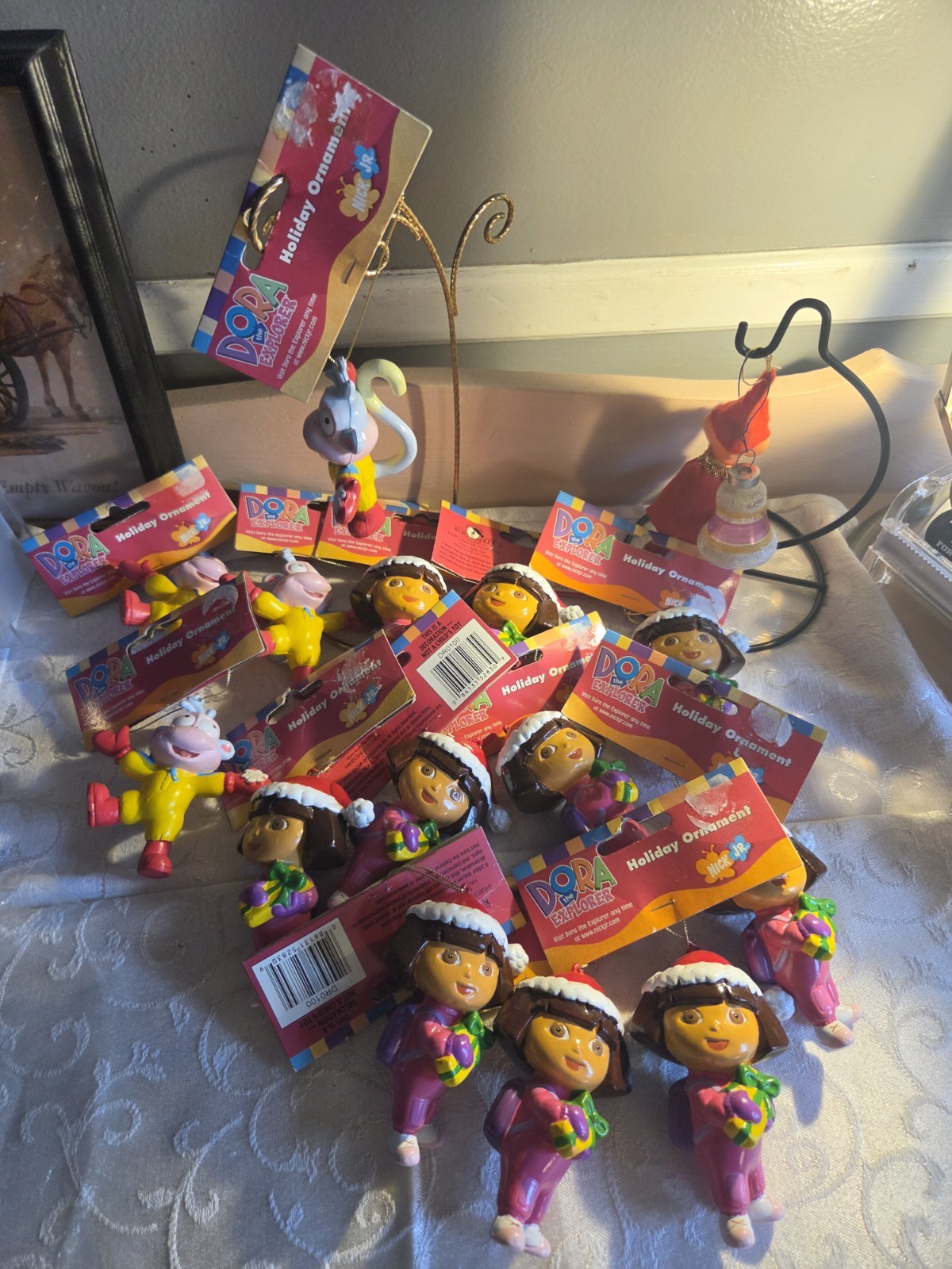 Lot of 14 Vtg 2003 Dora the Explorer & Boots Christmas Ornaments NWT Viacom...