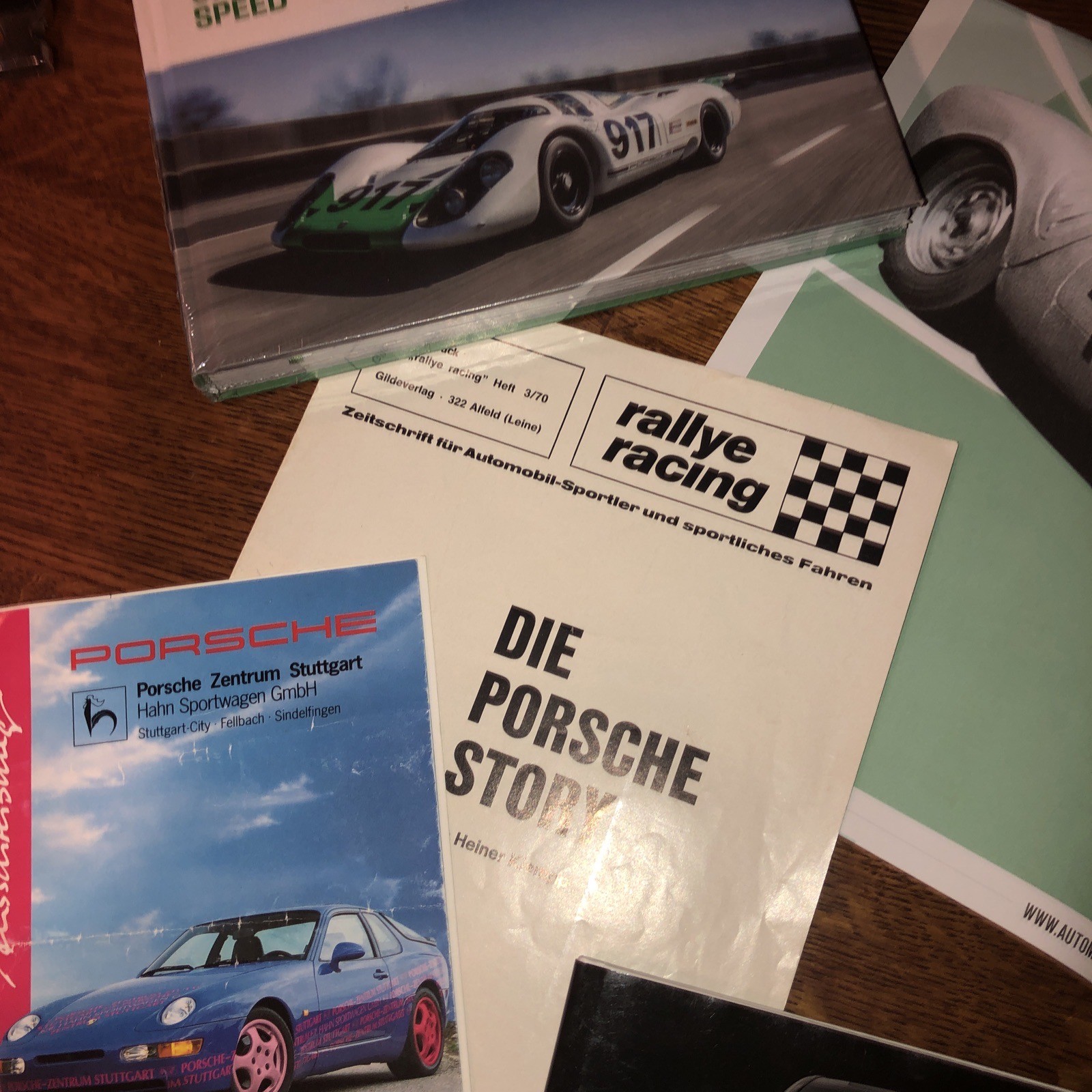 7 Pieces Of Porsche Vintage Literature And Promo Books