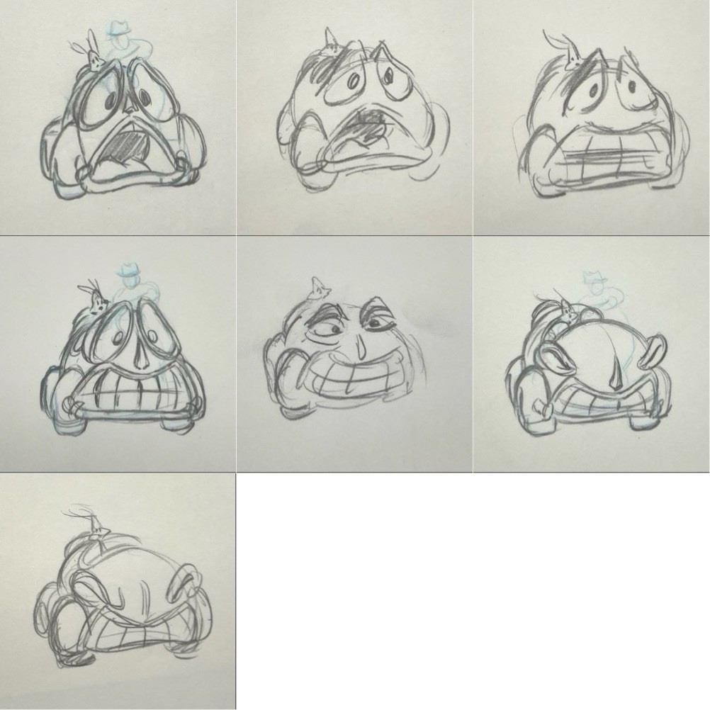 Who Framed Roger Rabbit Benny the Cab Production Drawing Animation Sequence 12