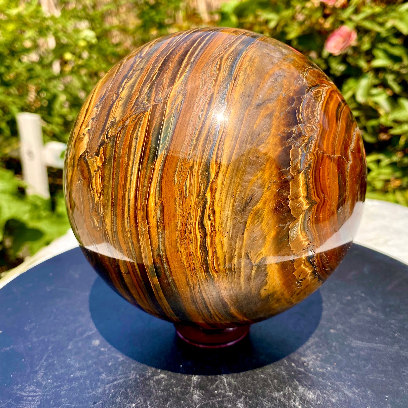 5.8LB  Natural Tiger Eye Stone Crystal Ball Quartz Healing Sphere Décor