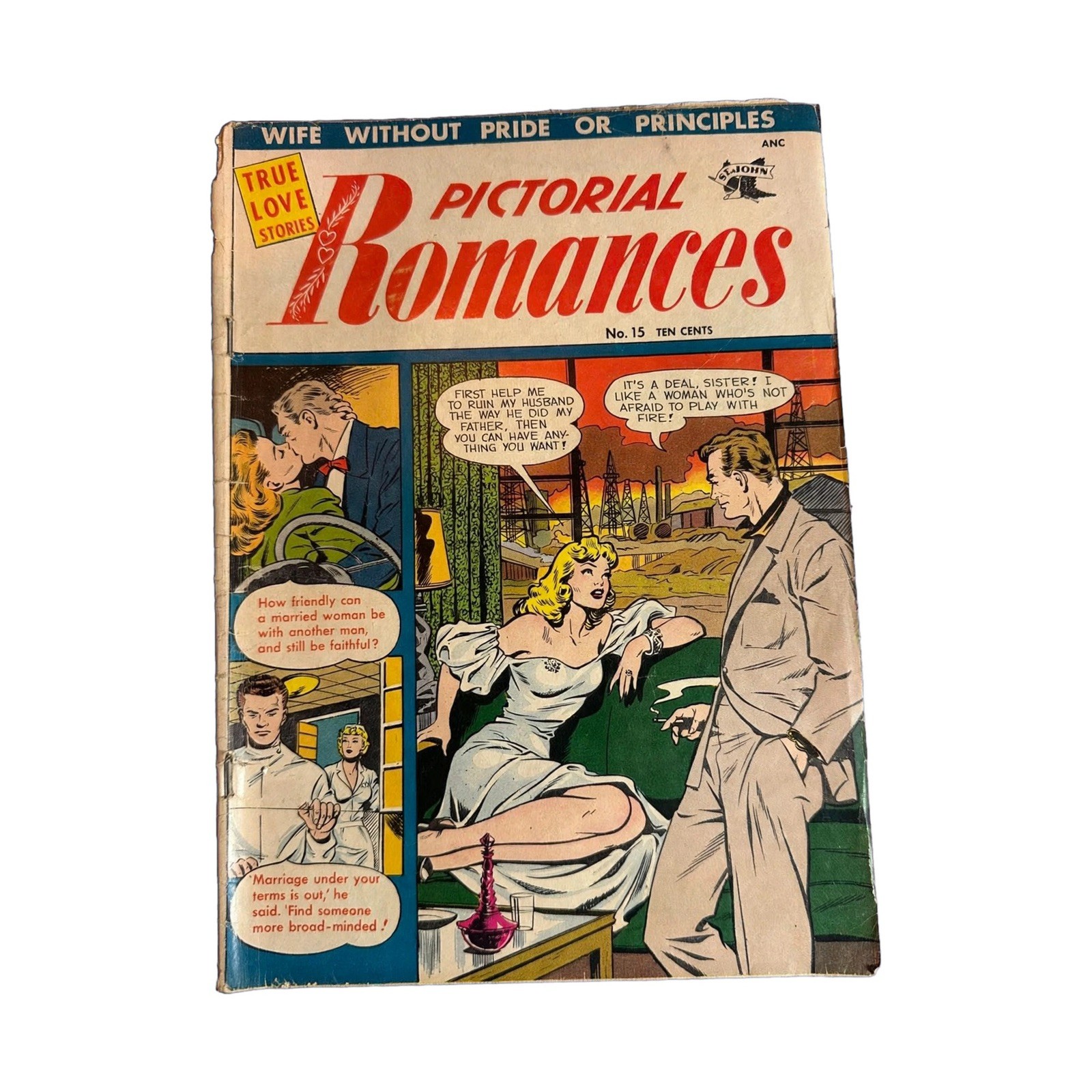Pictorial Romances #15 1952 Matt Baker Cover St John Golden Age