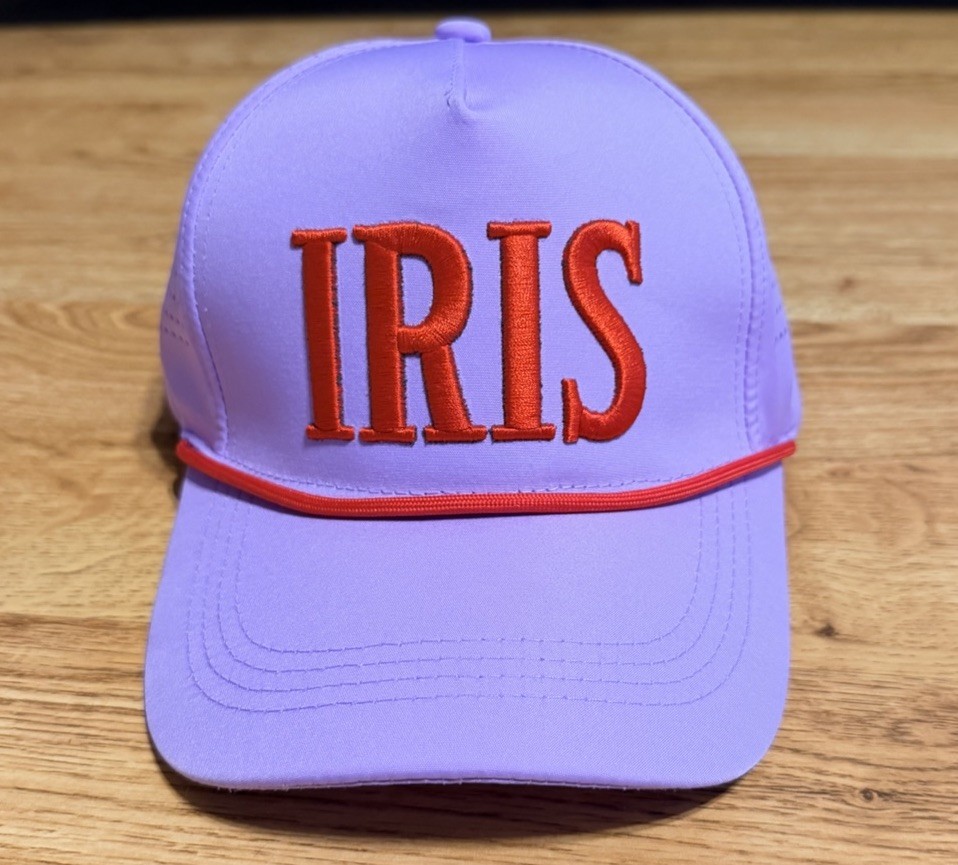 Krewe of Iris New Orleans Parade Hat - Hard to Catch Item Lavender And Red