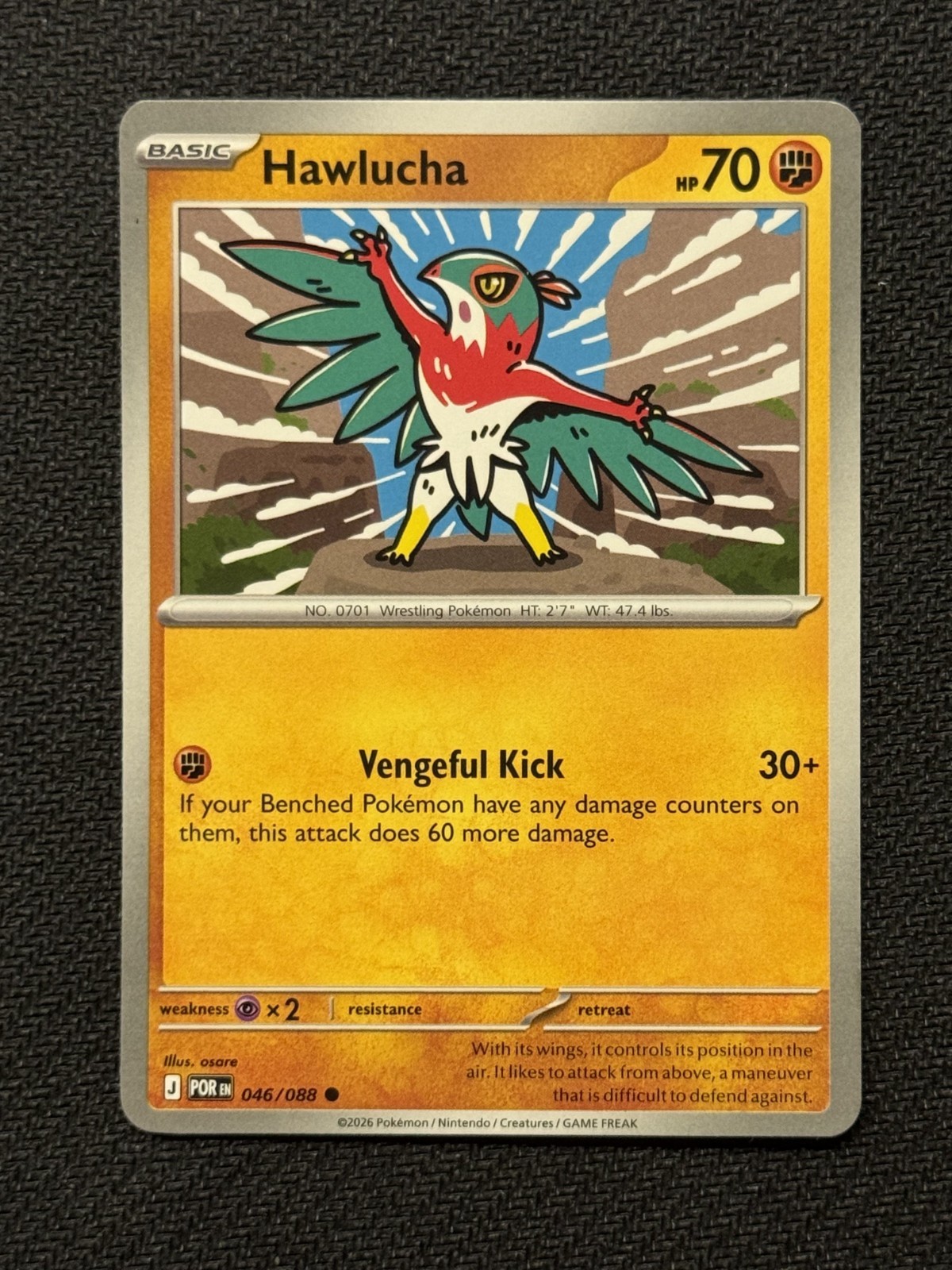 Hawlucha 46/88 Common | ME03 Perfect Order Pokémon NM