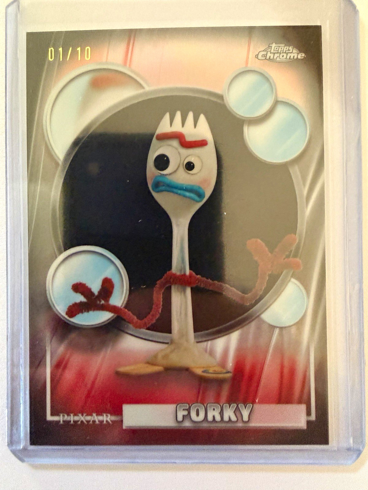 2026 Topps Chrome Pixar Forky #192 Black /10 FIRST # 01/10 RARE ALPHA Toy Story