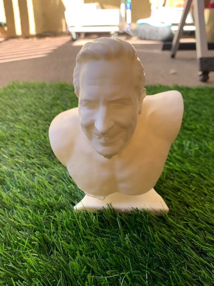 Custom 3D printed Tom Pearl Bust - Custom Handmade Collectible Sculpture