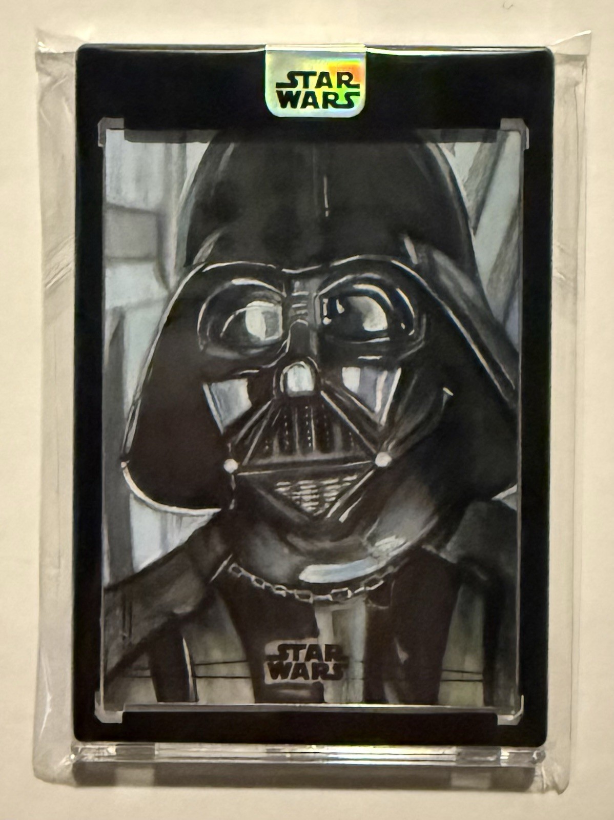 2026 Topps Star Wars Galaxy Black Foil Sketch 1/1 Artist Auto of Darth Vader