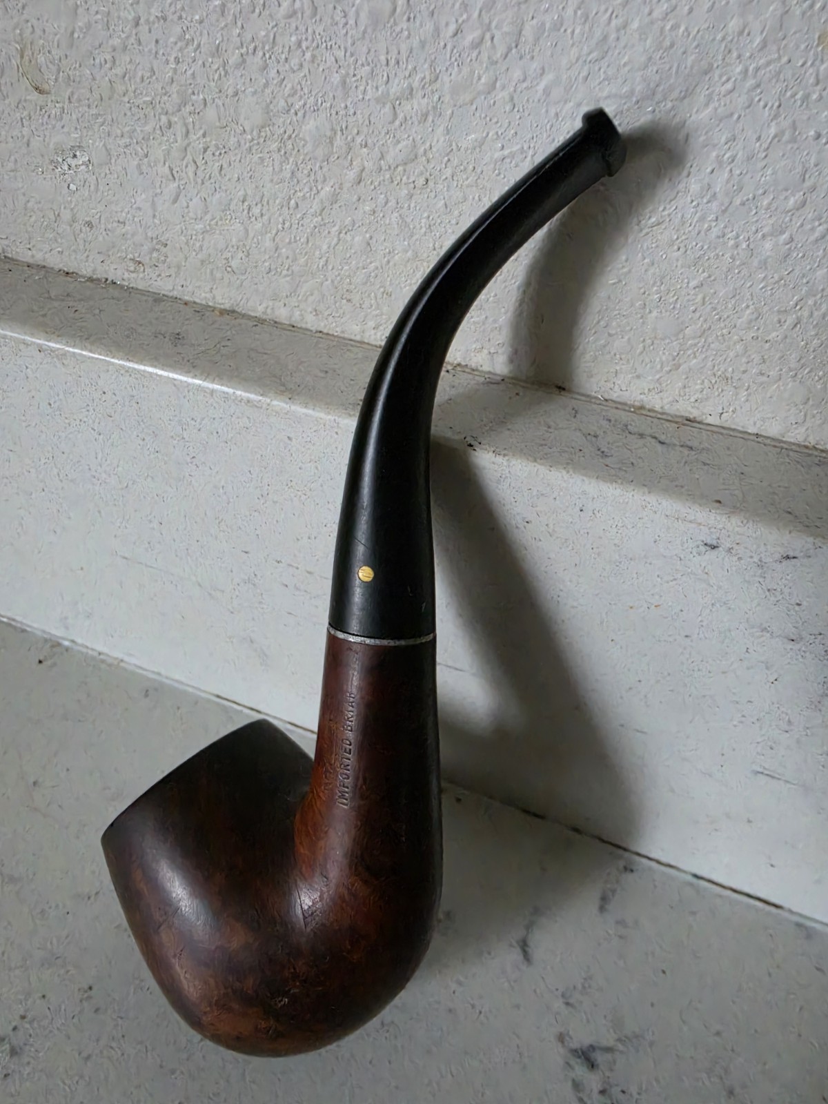 Vintage Estate Willard Imported Briar Full Bent Billiard Smoking Pipe EUC 