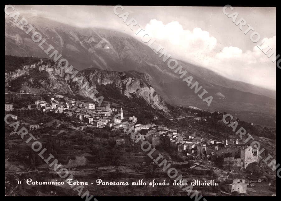 Pescara Caramanico Terme Panorama background Maiella FG photo postcard GM1436