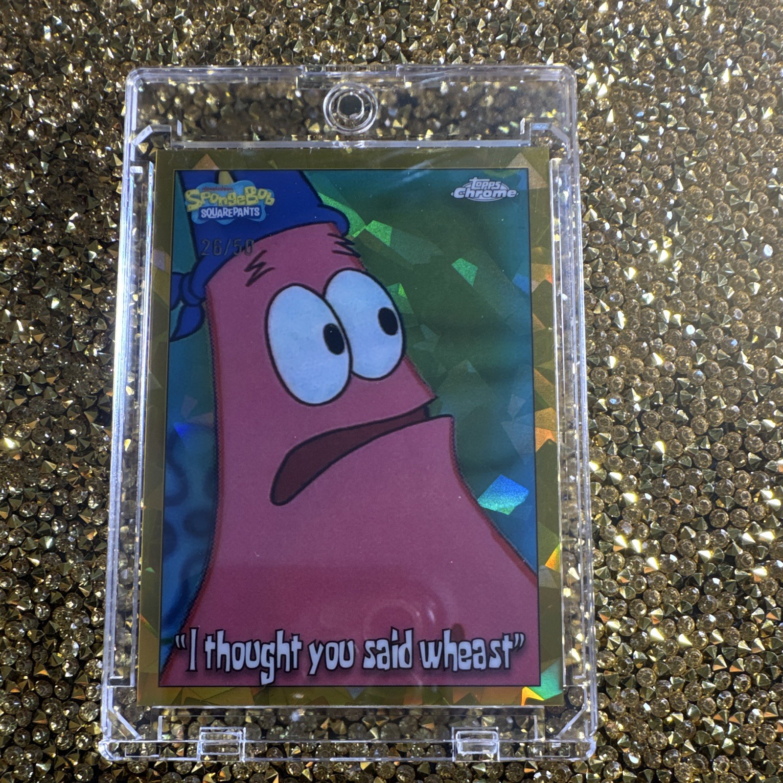 2025 Topps Chrome SpongeBob SquarePants 25 Patrick ⭐️ #182 26/50 Wheast⭐️