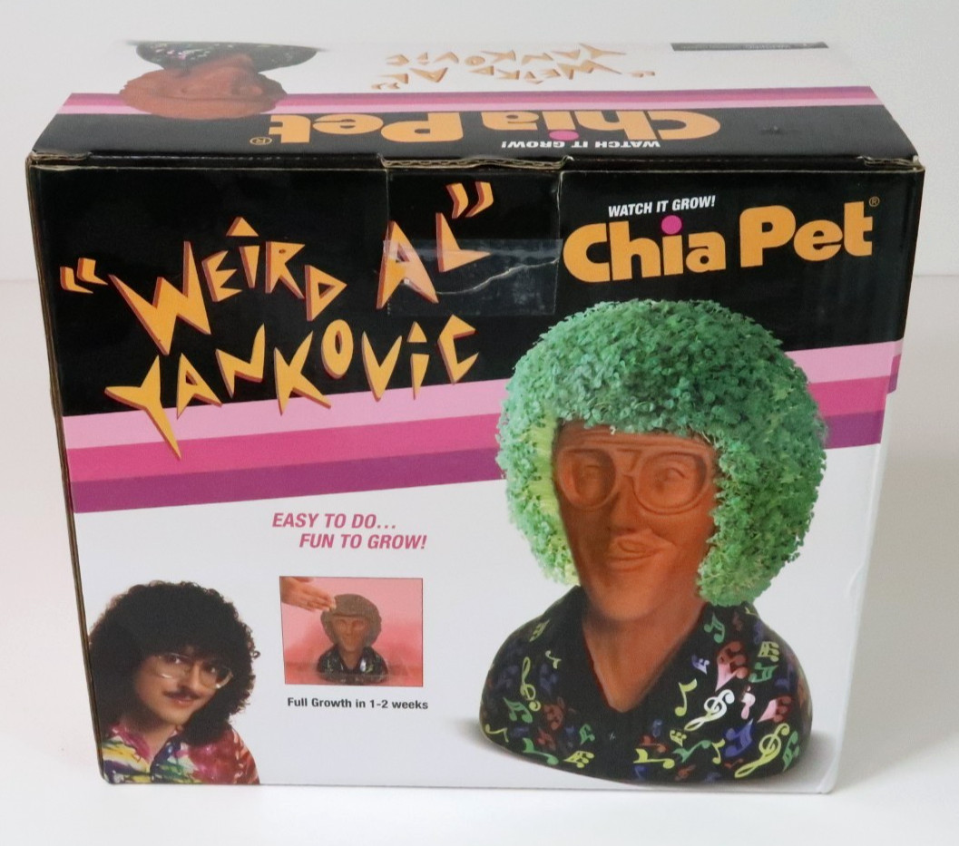 Chia Pet Weird Al Yankovic Open Box w/Torn Flap Closure Unused