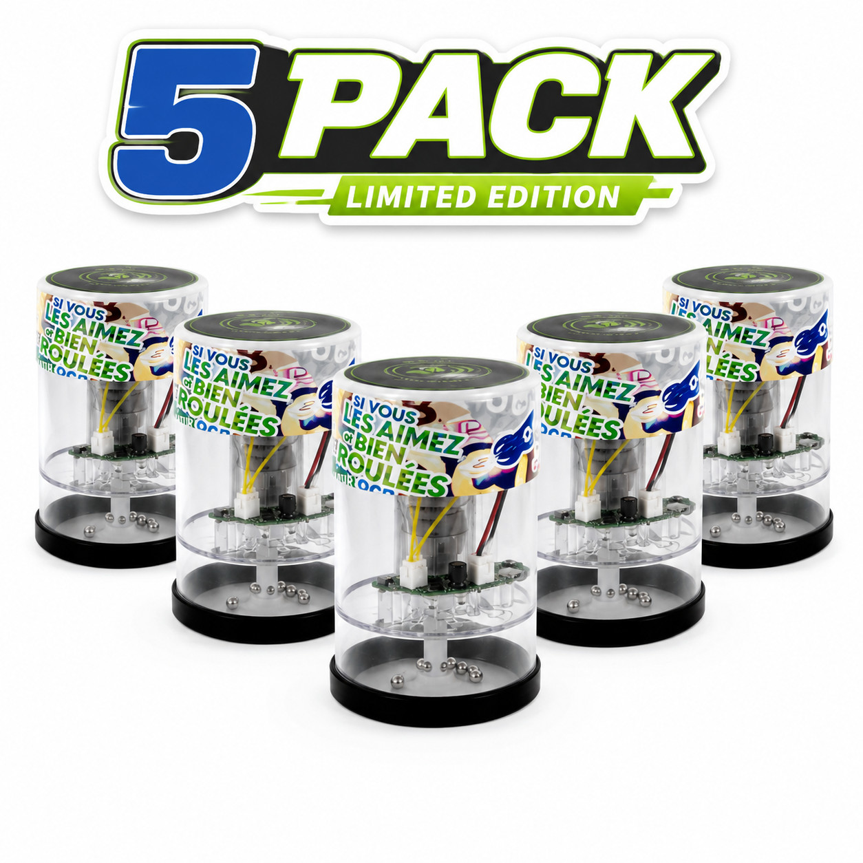 Wakit Grinder Steel 3-Piece Grinder OCB x Wakit Collaboration New 5 Pack bundle