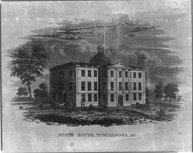 Photo:Tuscaloosa Alabama State House 1830s Capitol Building Print