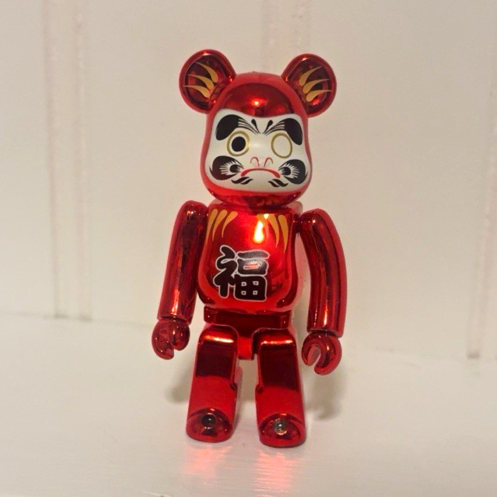 Medicom Bearbrick 100% Red Chrome Durama Good Condition