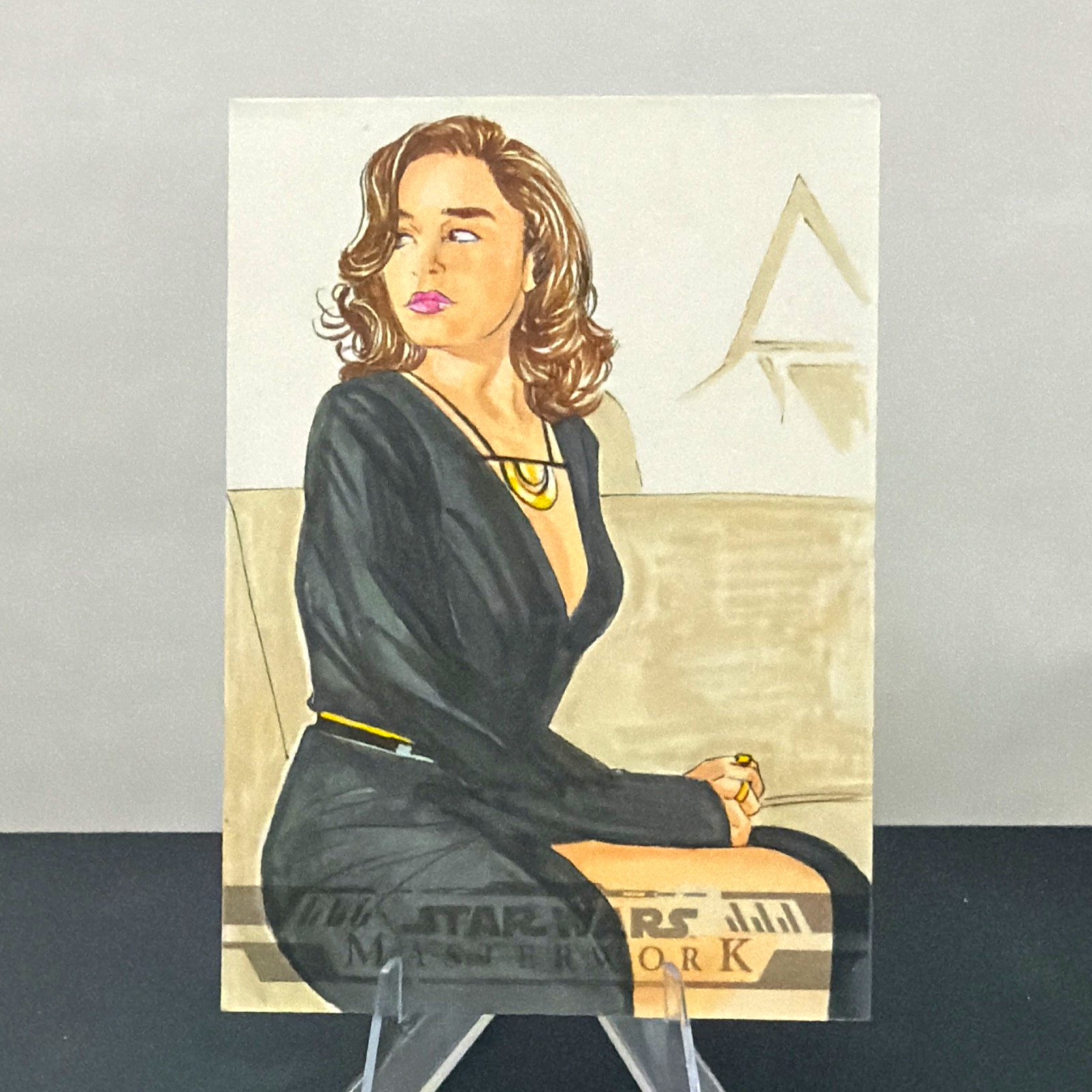 2024 Topps Star Wars Masterwork Qi’ra Roy Cover Sketch Card 1/1 Emilia Clarke