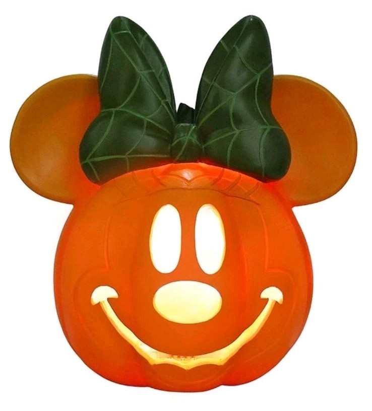 Celebrate Together Disney\'s MINNIE MOUSE Pumpkin LED Table Decor Halloween
