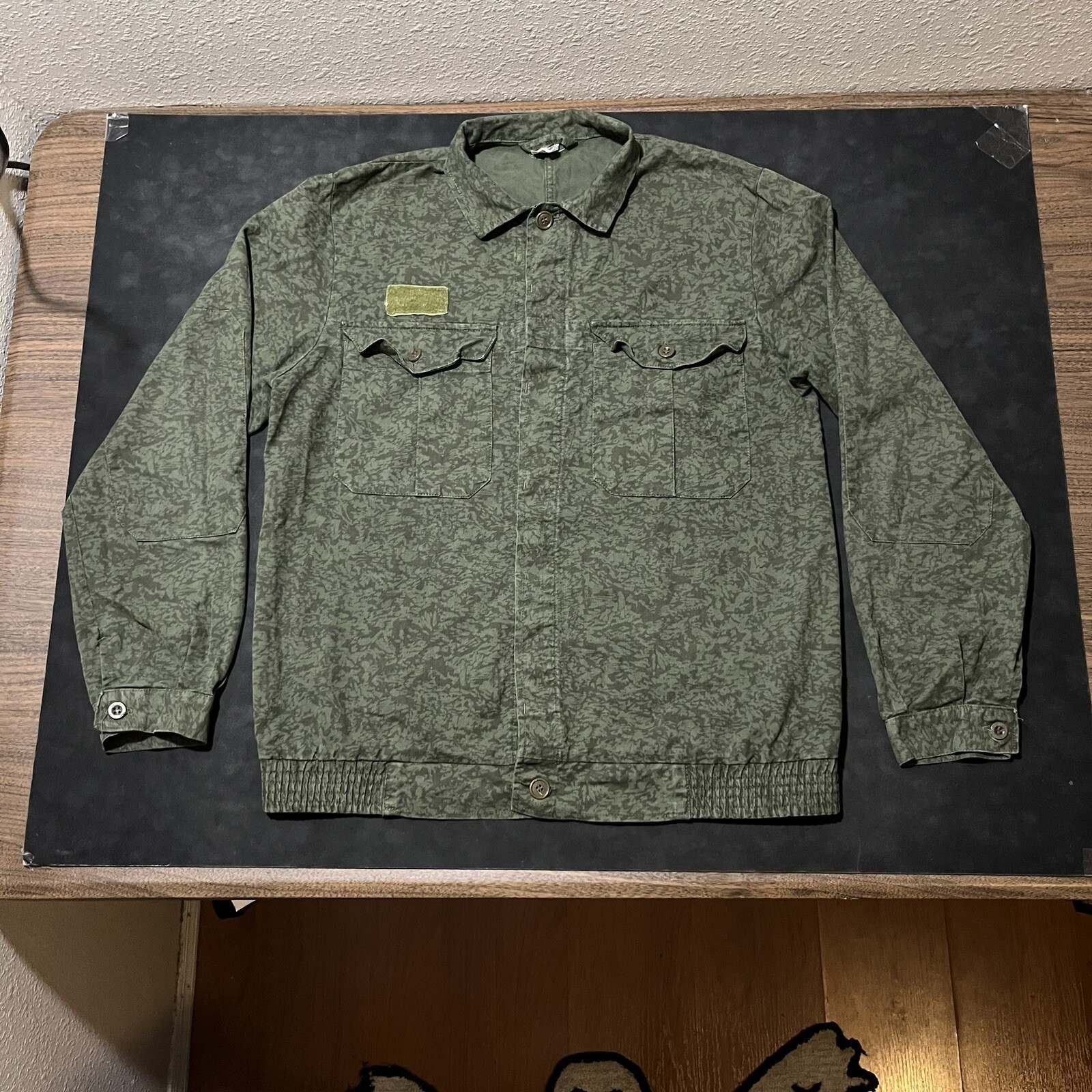 Czech Vintage Army M92 Forest Camo Czechoslovakian OG-107 Jacket 70s Field Coat