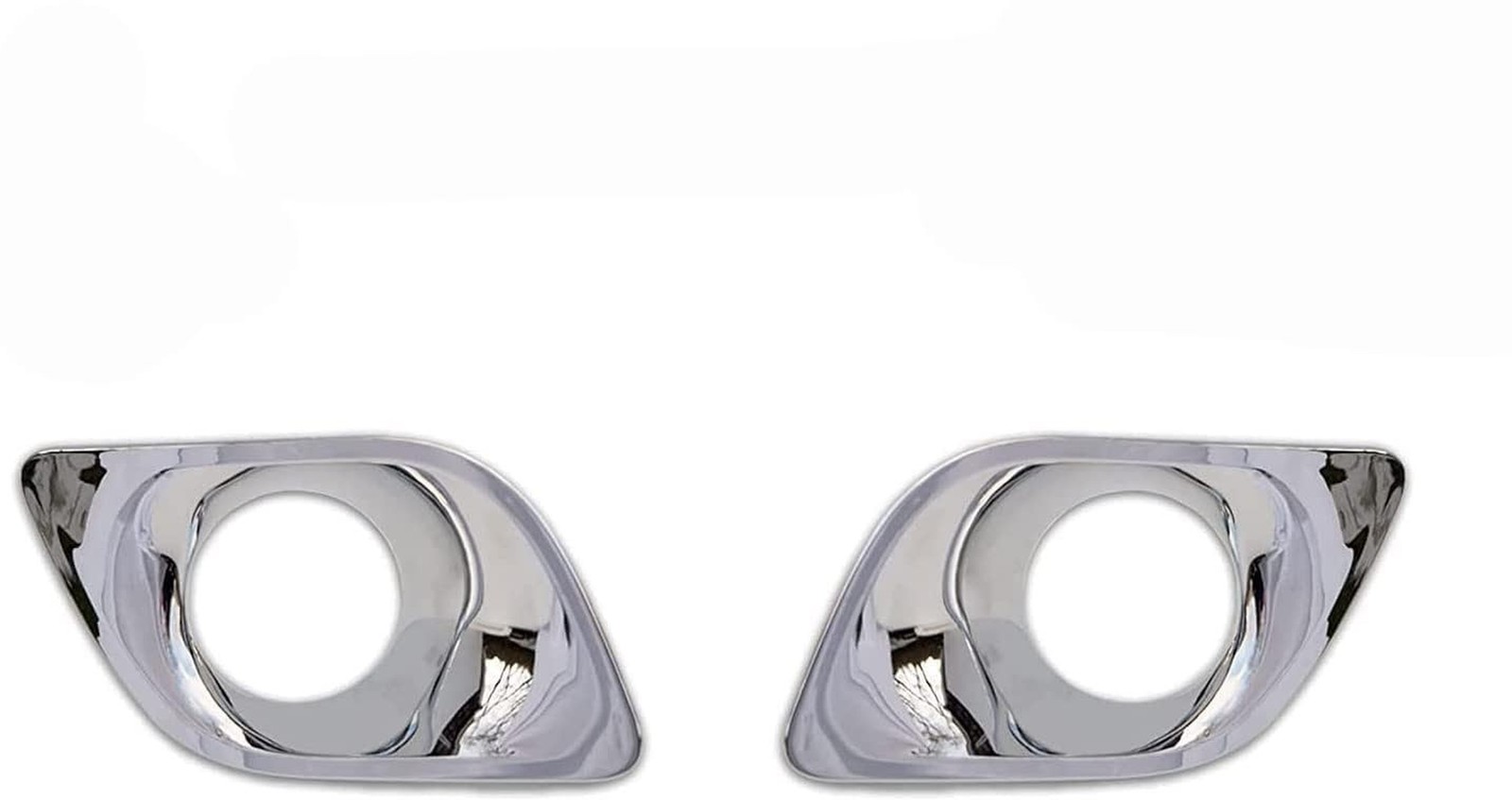 KOZAK Auxiliary Chrome Fog Light Bezel Pair Compatible with Kenworth T680 Tru...