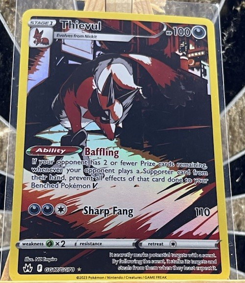 Pokemon TCG | Thievul GG17/GG70 Full Art Foil | Crown Zenith | English