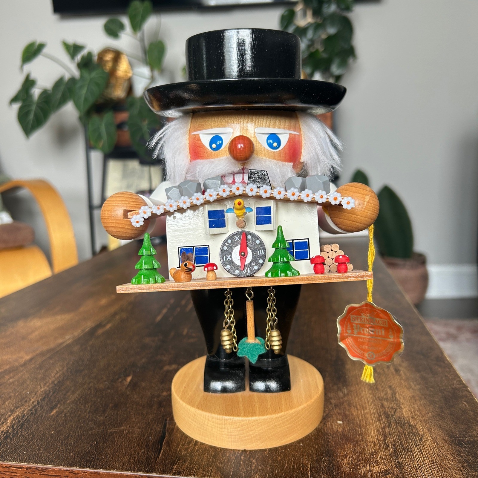 Steinbach Nutcracker Handmade Germany Cuckoo Clock Maker Wood Figure Excellent