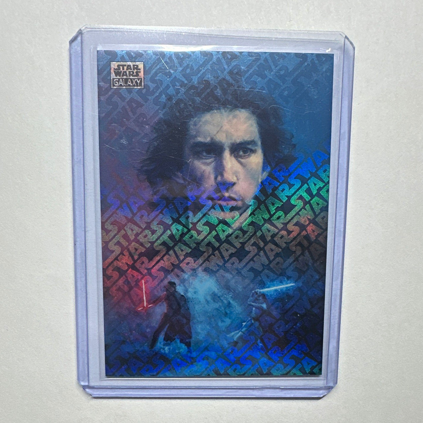 2025 Topps Star Wars Galaxy #3 The Duel Kylo Ren Logofractor /77