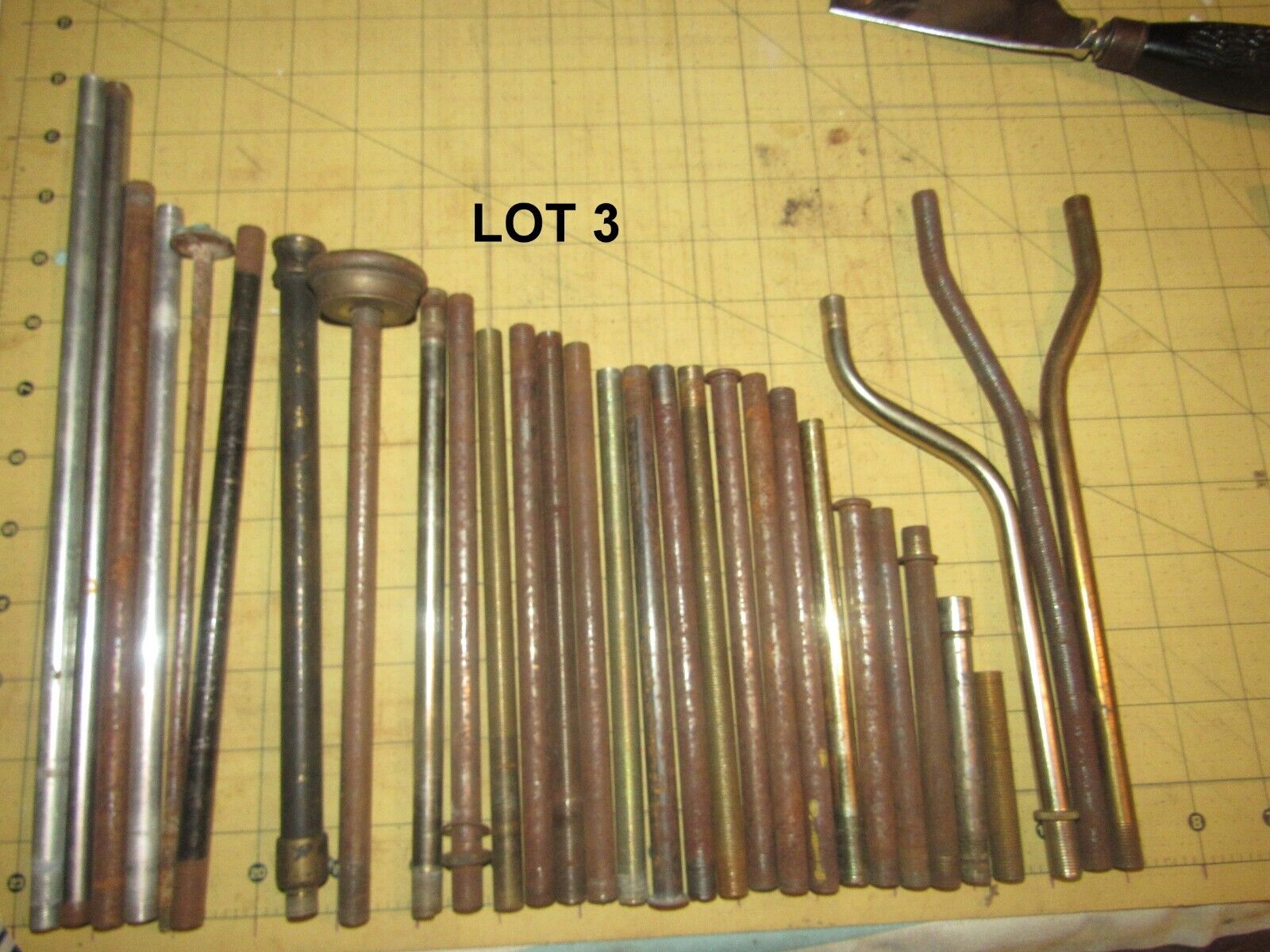 30 Vintage Lamp Rods / Pipes Parts, Threaded (3 Lots) Available,  Diff Lengths