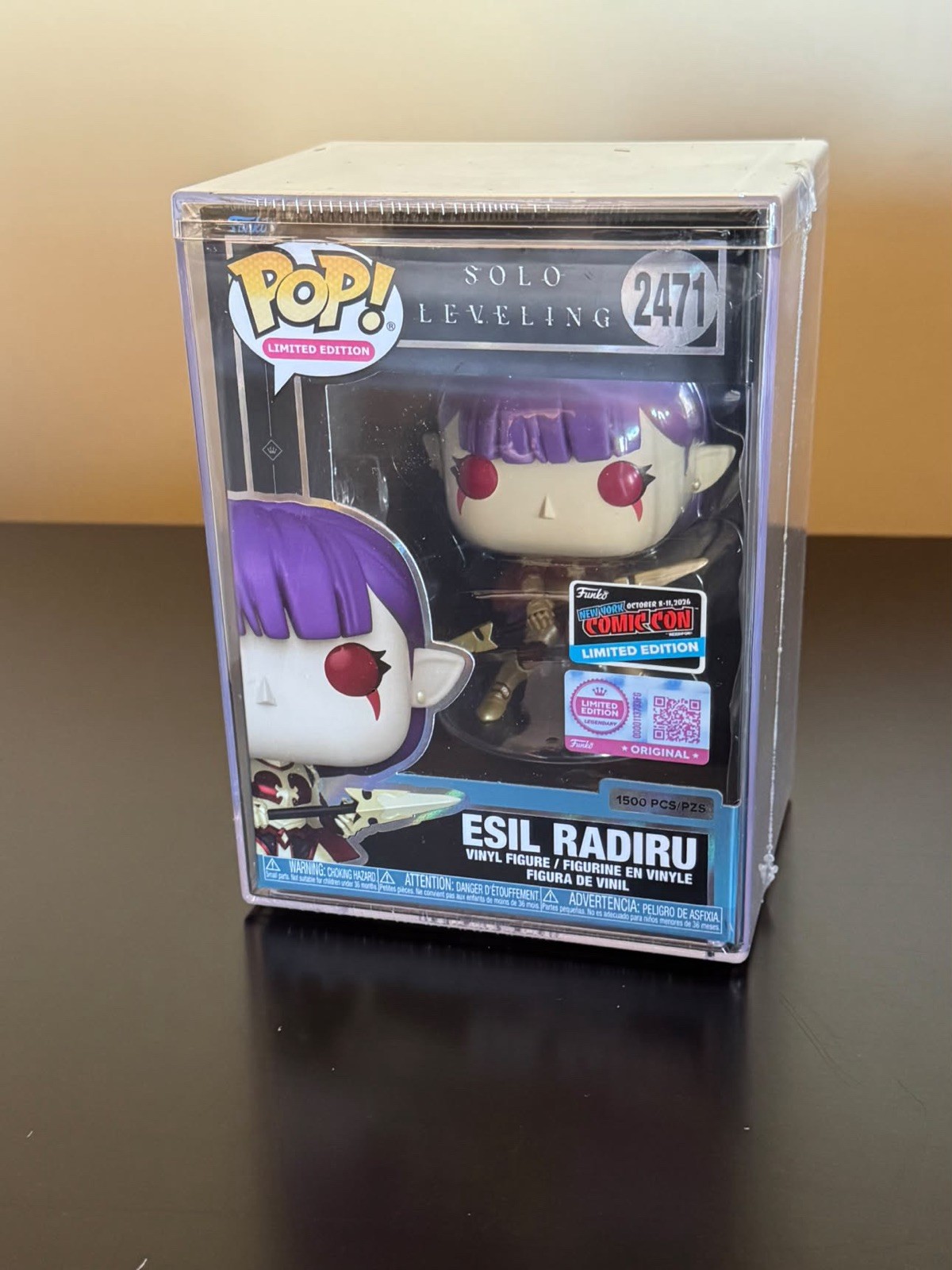 NYCC 2026 Funko Pop Solo Leveling ESIL RADIRU Unmasked LE1500 OFFICIAL STICKER