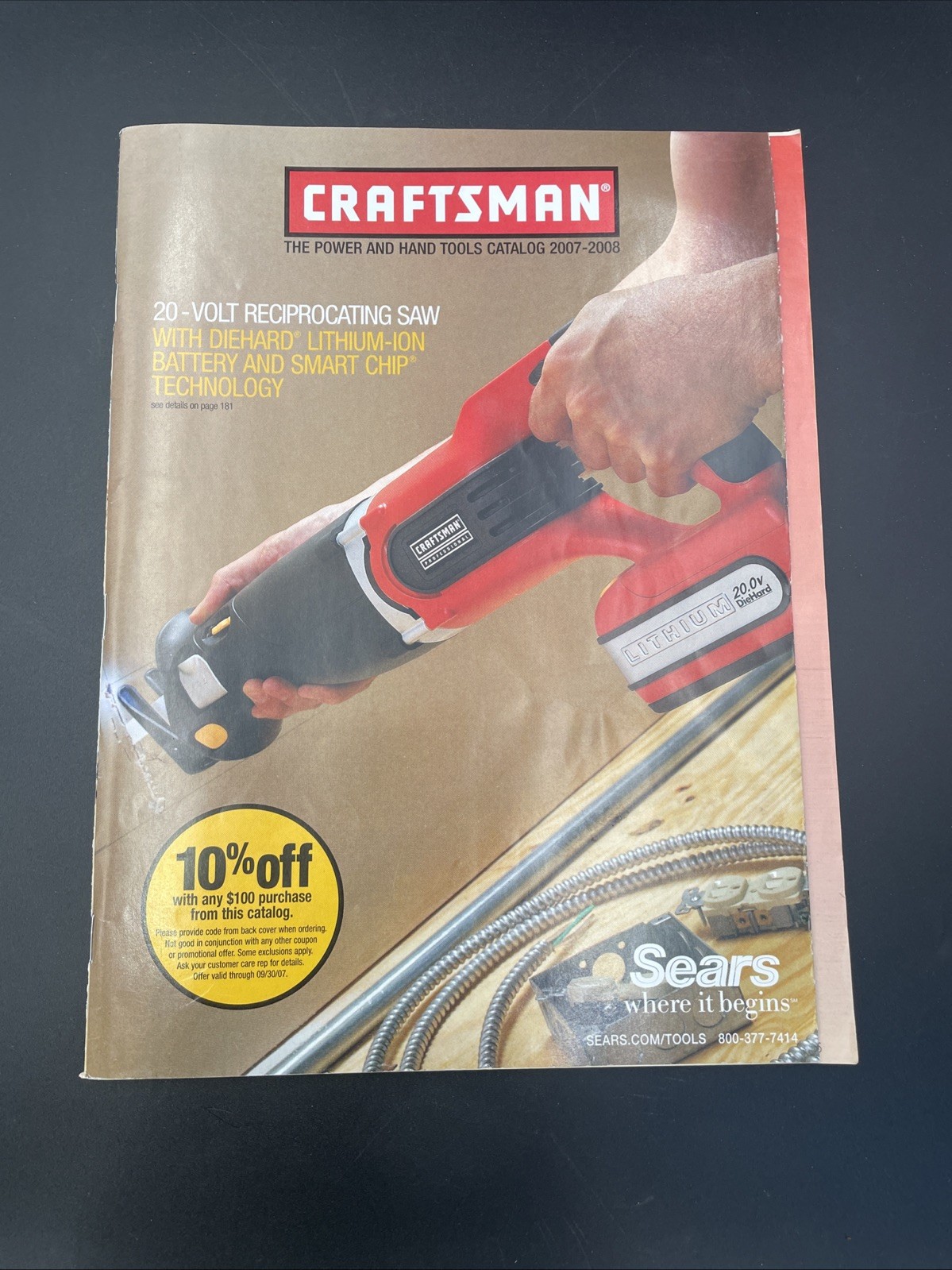 Sears Craftsman Power & Hand Tool Catalog Mailer 2007 2008