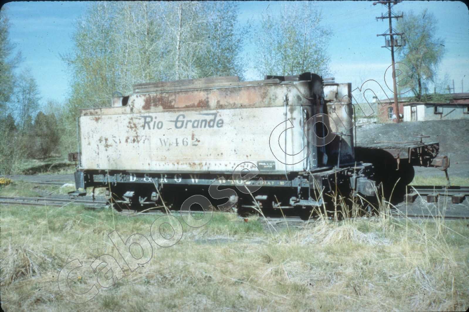 D&RGW Water Car #W462 Chama 05-20-67 35mm Slide Chione (5310)