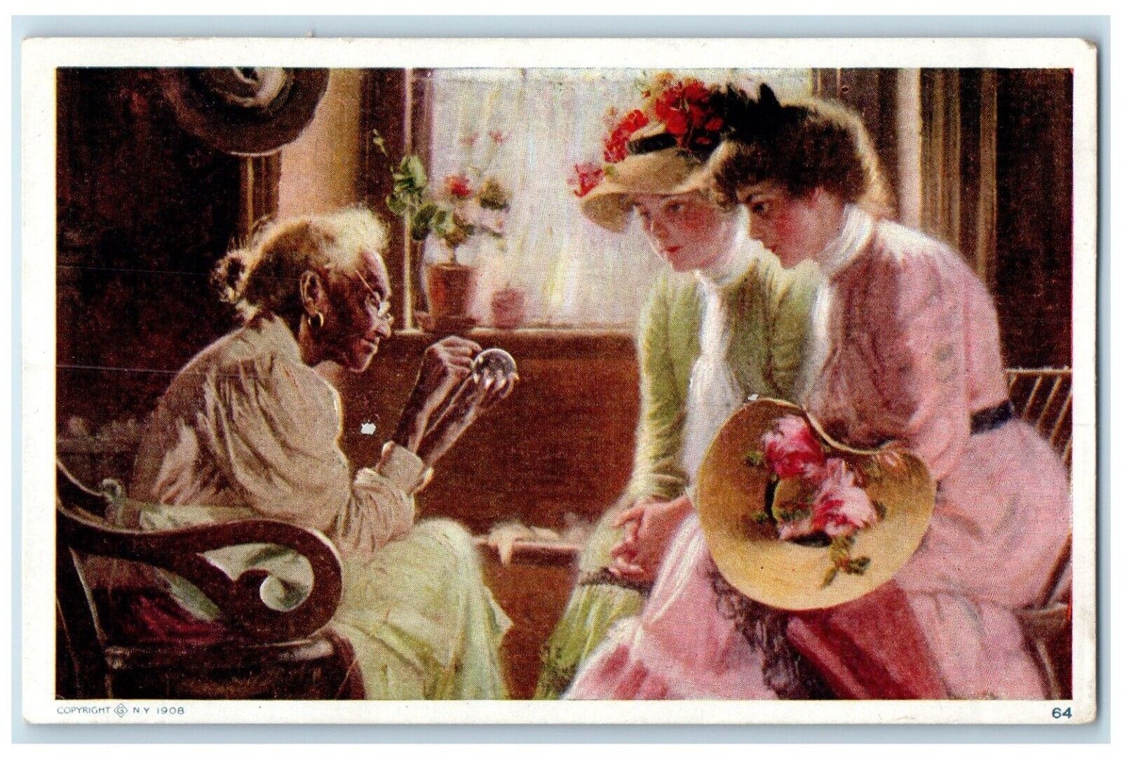 1911 Black American Fortune Teller Pretty Woman Minneapolis MN Antique Postcard