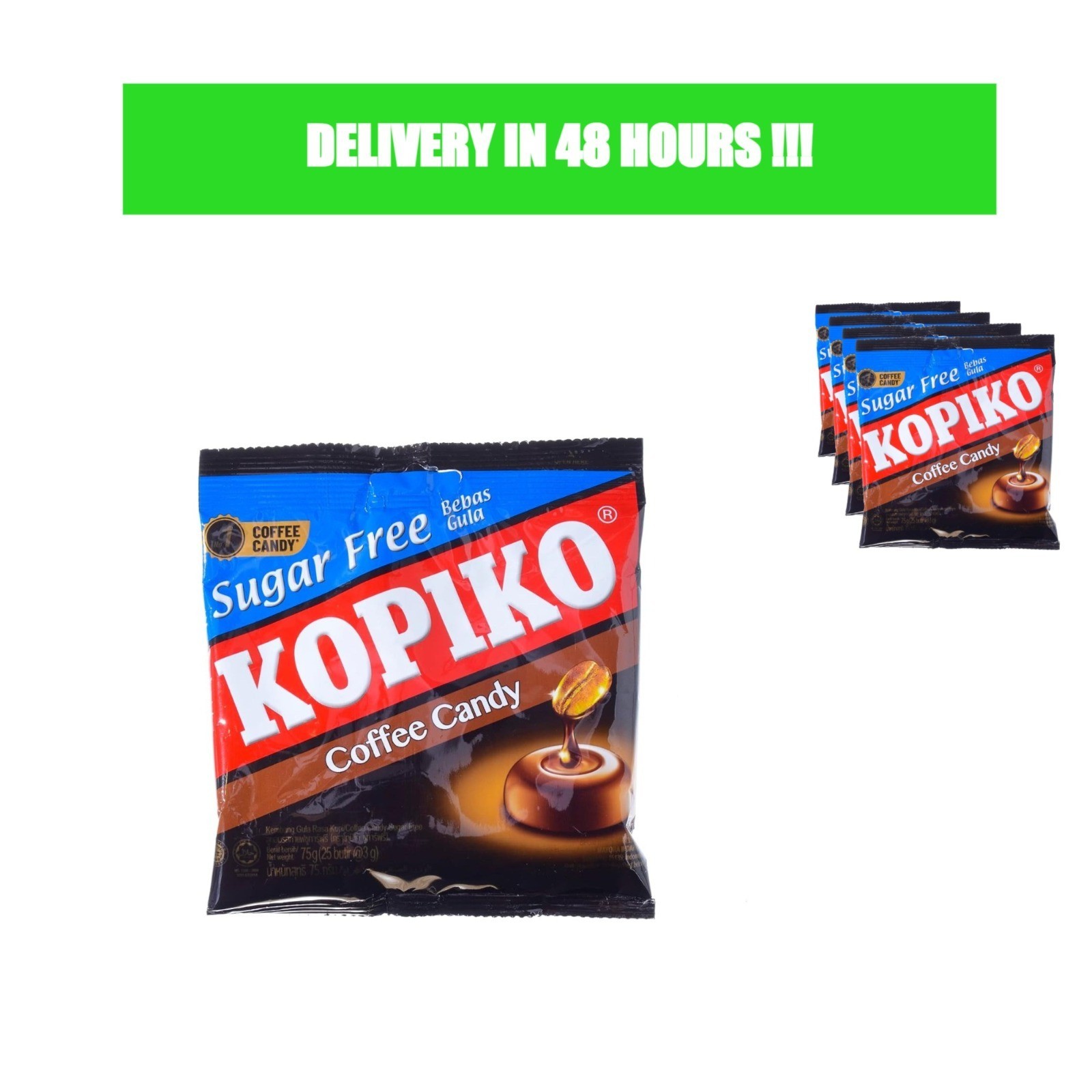 Kopiko Real Coffee Candy Sugar Free 25 Tablets Hard Candy Bag