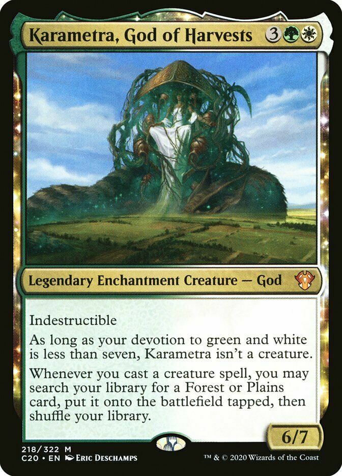 1x KARAMETRA, GOD OF HARVESTS - Commander/BNG - MTG - NM - Magic the Gathering