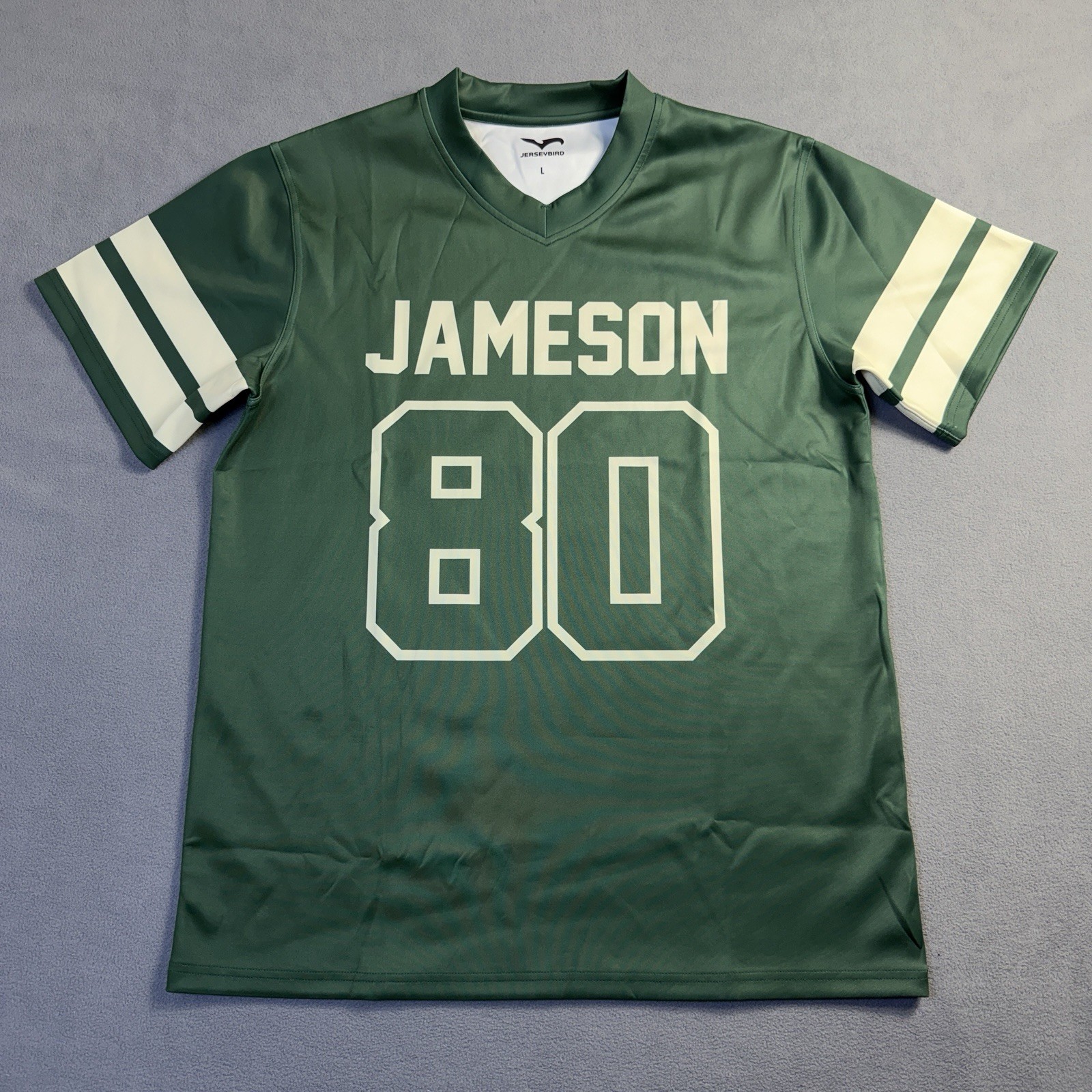 Jameson Irish Whiskey Jersey Mens Large Green Short Sleeve Football Stretch NEW