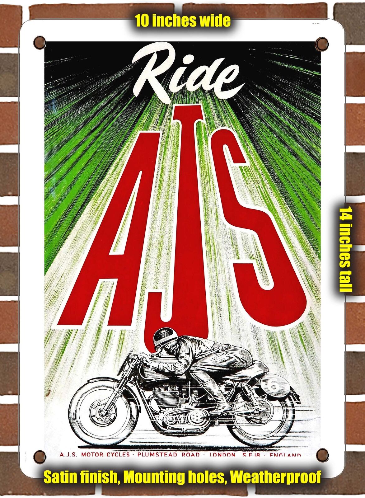 METAL SIGN - 1950 Ride AJs - 10x14 Inches