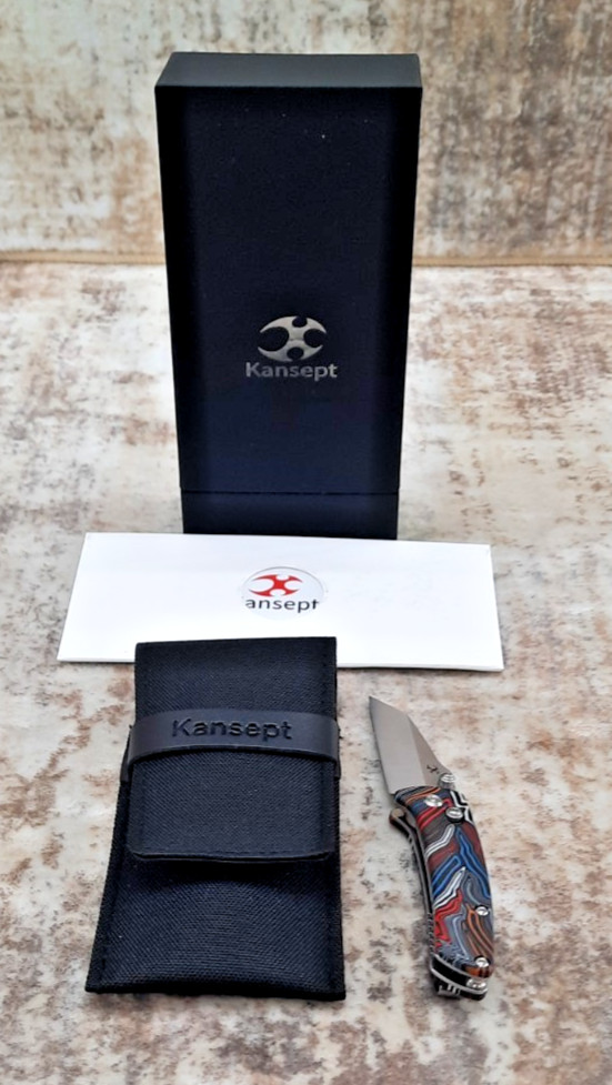 Kansept Little Main Street T2015V8 154CM Multi-Color G10 Knife NOS