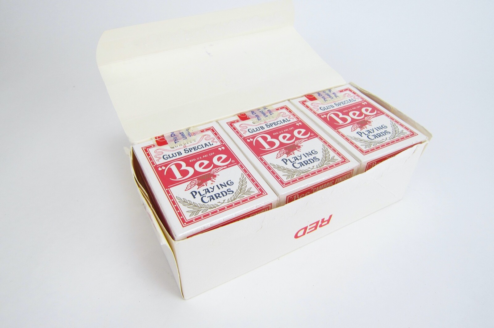 Playing Cards Mirage Casino Red Bee Las Vegas Full Sleeve of 12 Decks Used