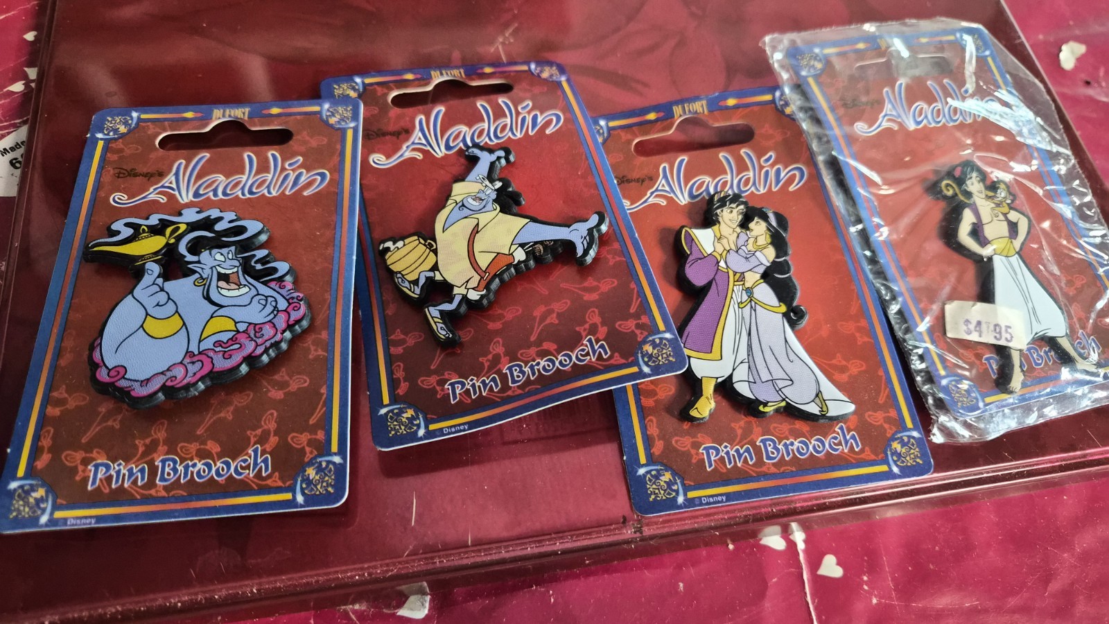 vintage Aladdin Disney pin brooch lot