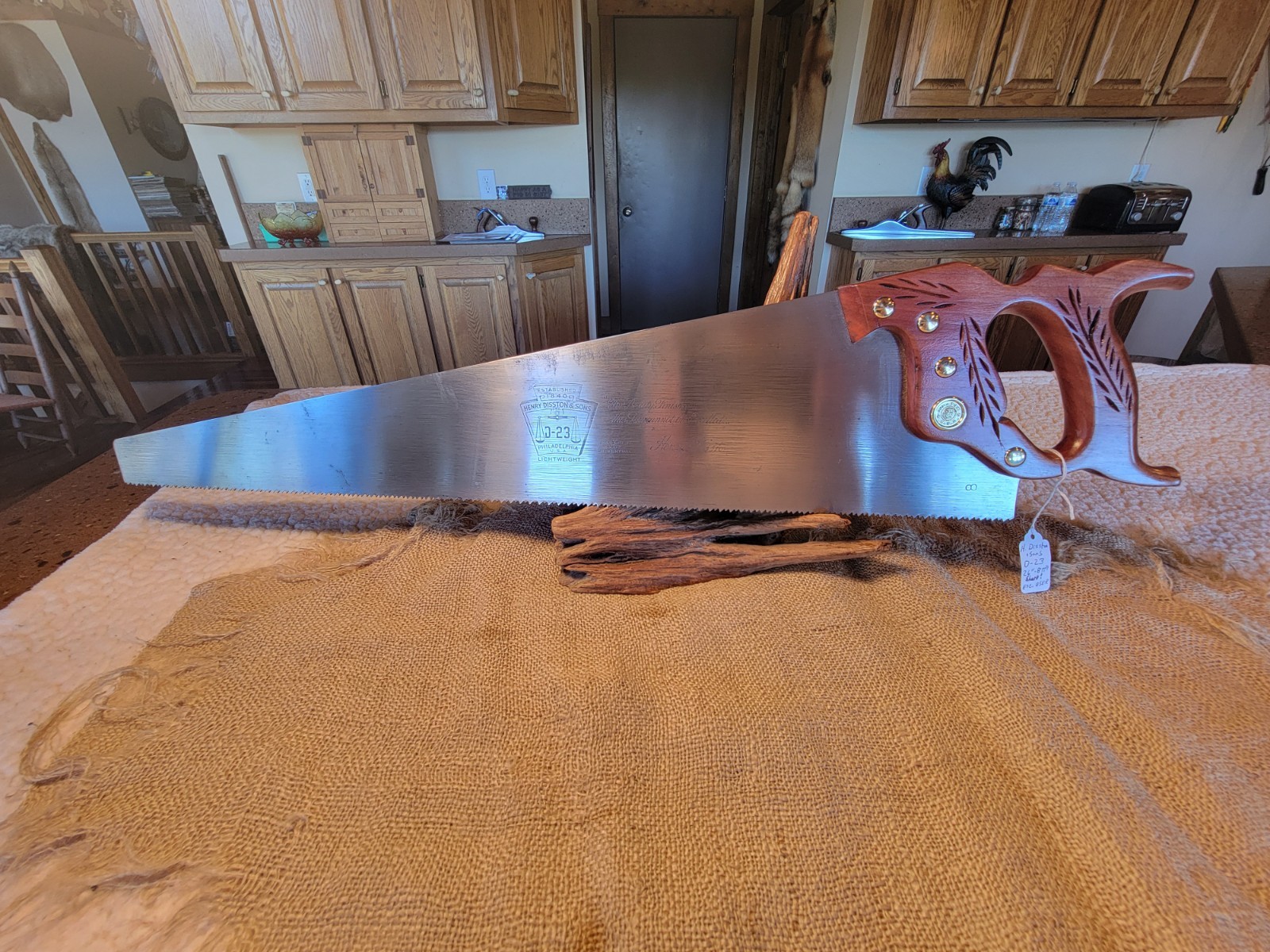 Disston Vintage D-23 Lightweight Hand Saw 1940-1950 