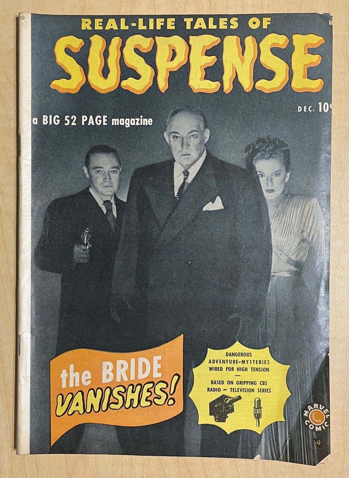 Suspense #1 VG 4.0 Marvel/Atlas 1949 Photo Cover