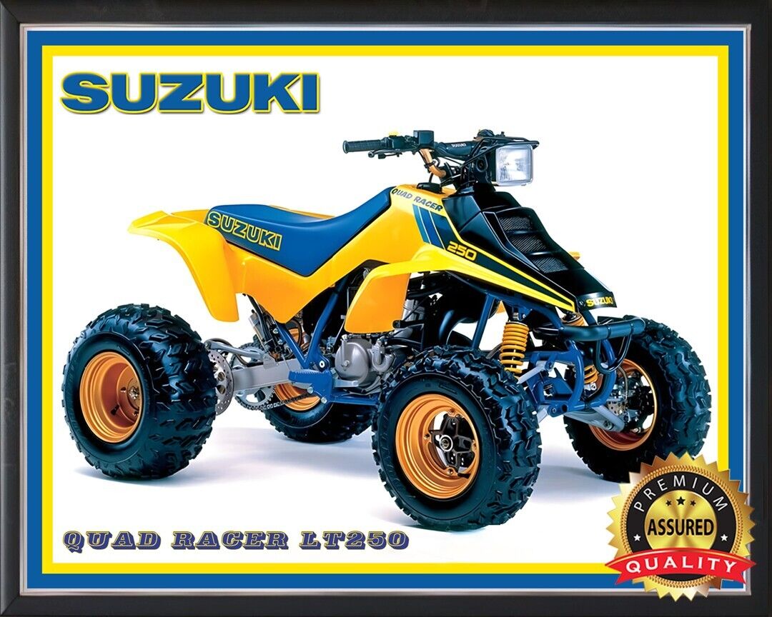 Suzuki - Quad Racer LT250 - Metal Sign 11 x 14